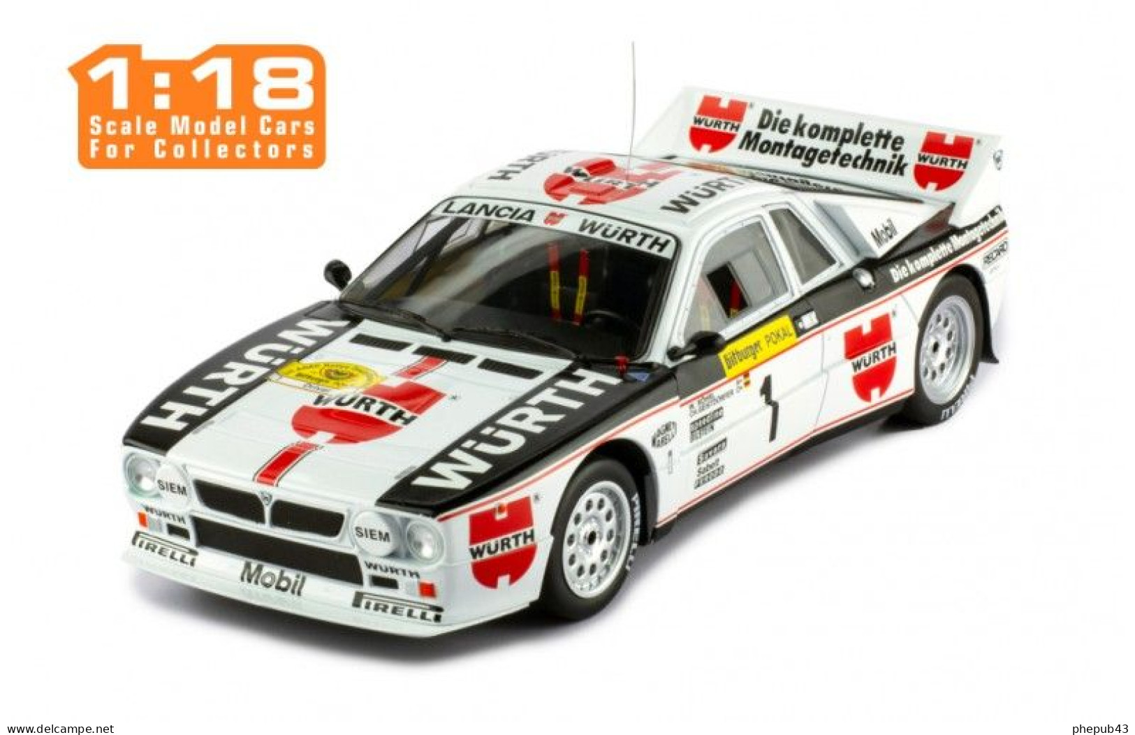 Lancia 037 Rally - Walter Röhrl/Ch. Geistdörfer - Rally Gemany 1983 #1 - Ixo (1:18) - Ixo