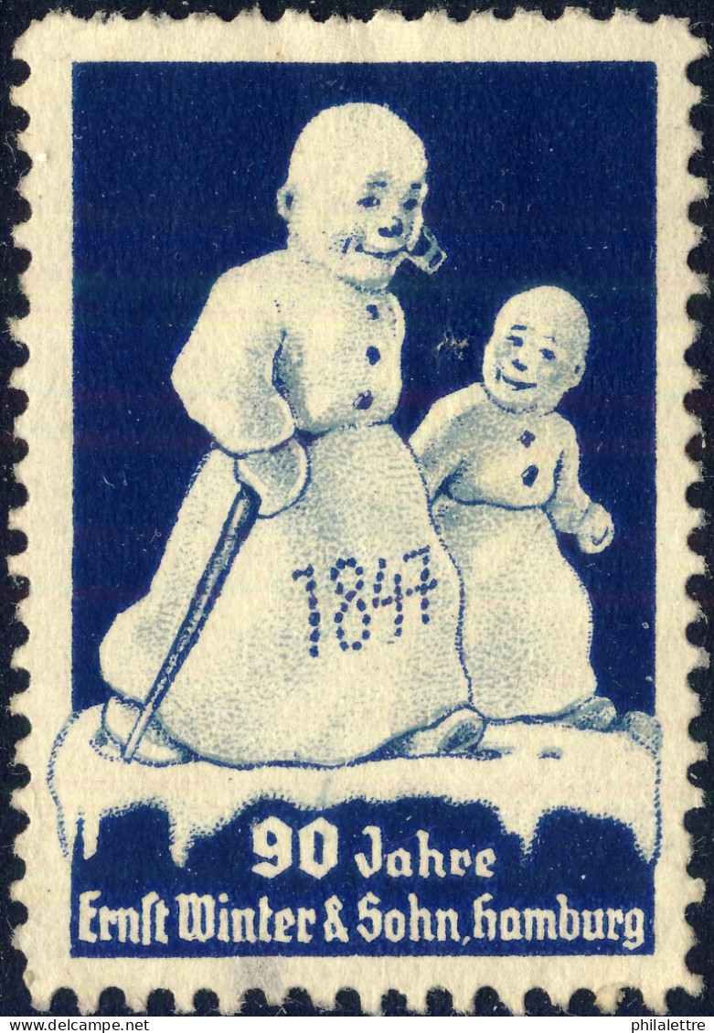 GERMANY 1937 HAMBURG 90 Jahre Ernst Winter & Sohn Reklamemarke / Poster Stamp / Cinderella - No Gum - Otros & Sin Clasificación