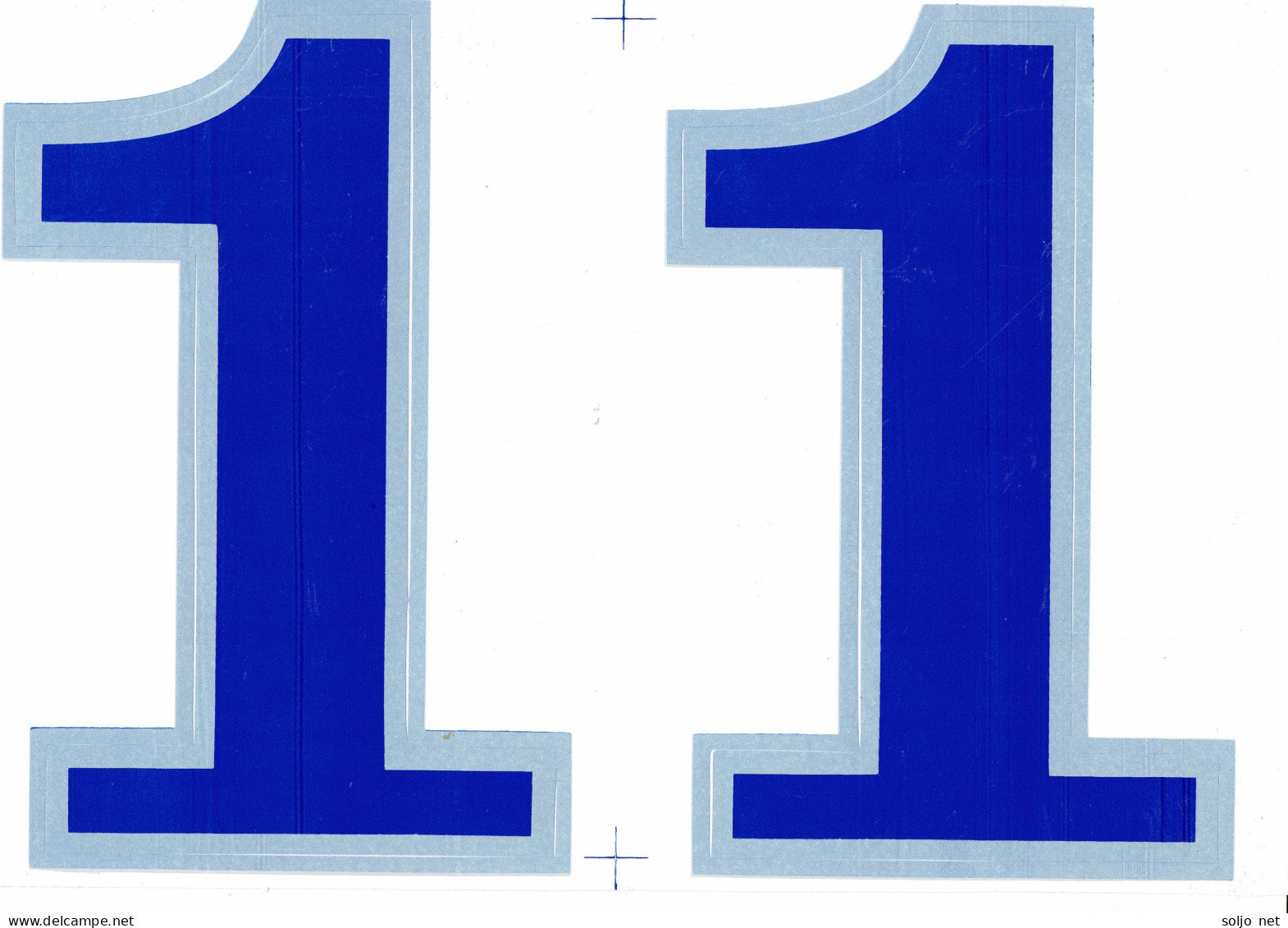 Grosse Nummer 1 Aufkleber 165 Mm Blau Blue Big Number Sticker A4 1 Bogen 27 X 18 Cm ST093 - Scrapbooking