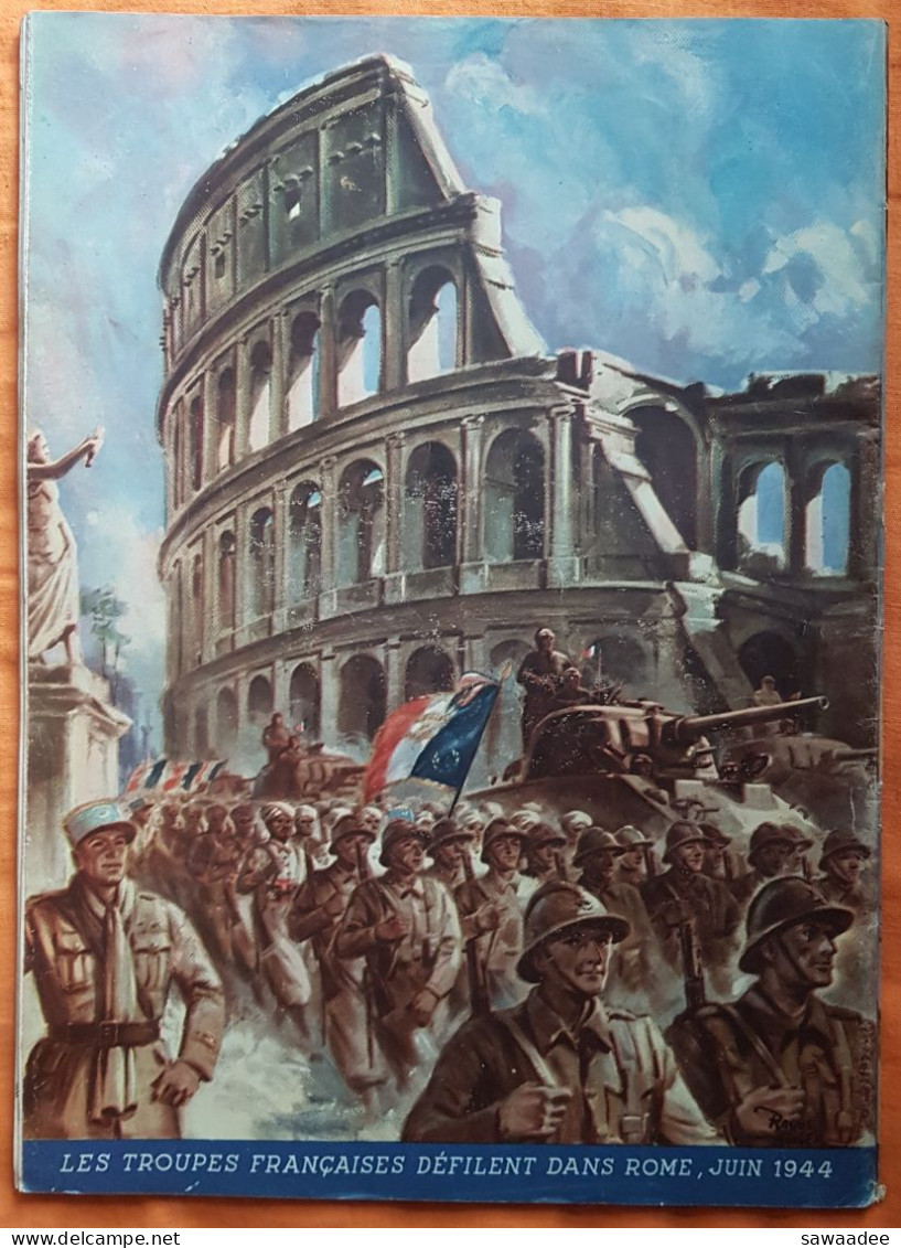 REVUE - L'ARMEE FRANCAISE AU COMBAT - N°2 AVRIL 1945 - CORSE - ITALIE - 68 PAGES - CARTES - ILLUSTRATIONS COULEURS - French