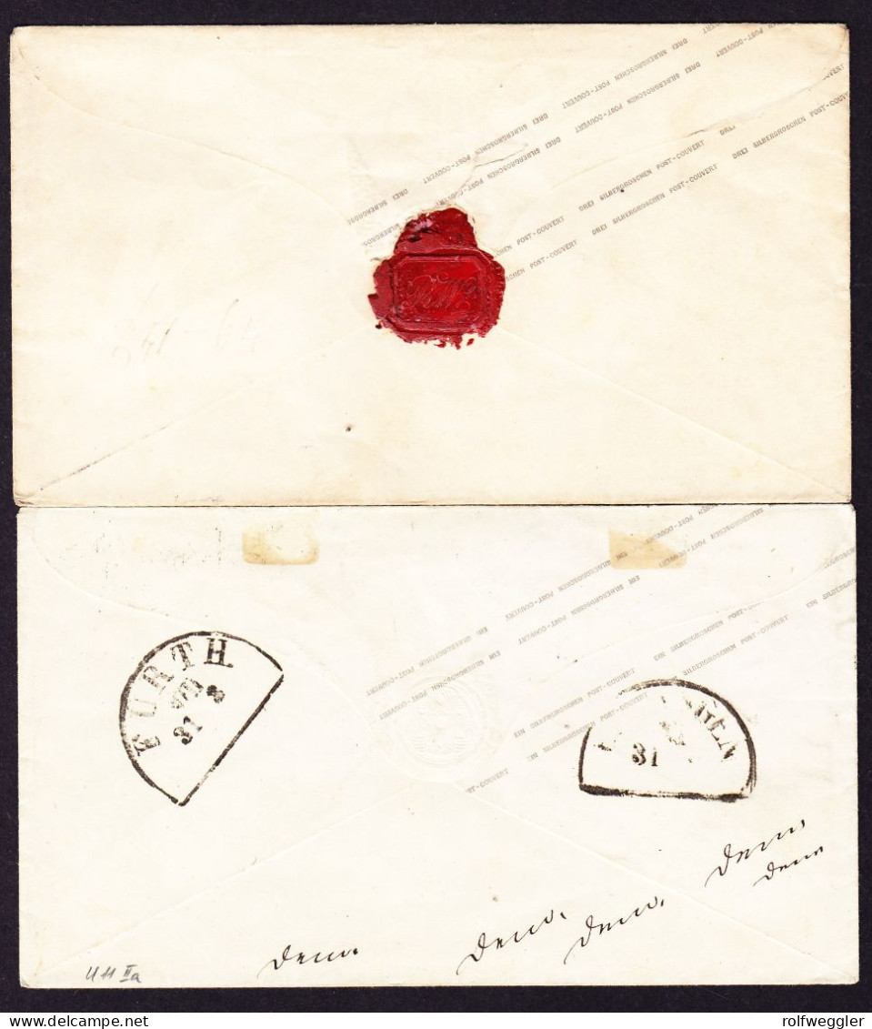 1857 2 GZ Briefe. 1x 3 Und 1x 1 Silbergroschen Frankatur. Stempel BERLIN Und FEHRBELLIN. - Interi Postali