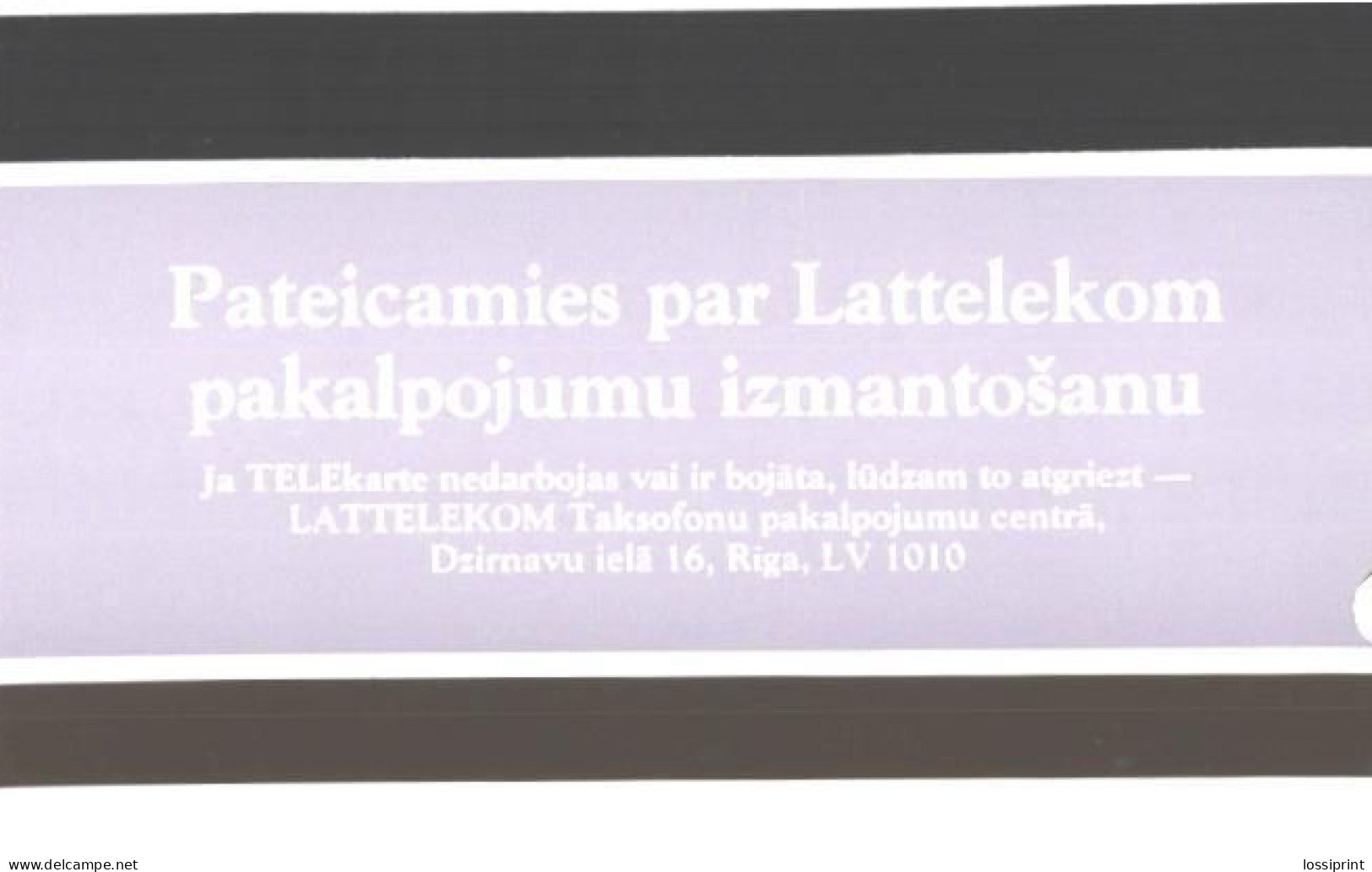 Latvia:Used Phonecard, Lattelekom, 2 Lati - Lettonia