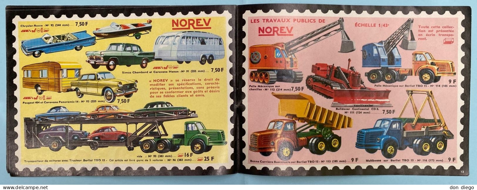 Catalogue Miniatures NOREV 1965 Voitures / Camions / Bus / Travaux Publics - Cataloghi