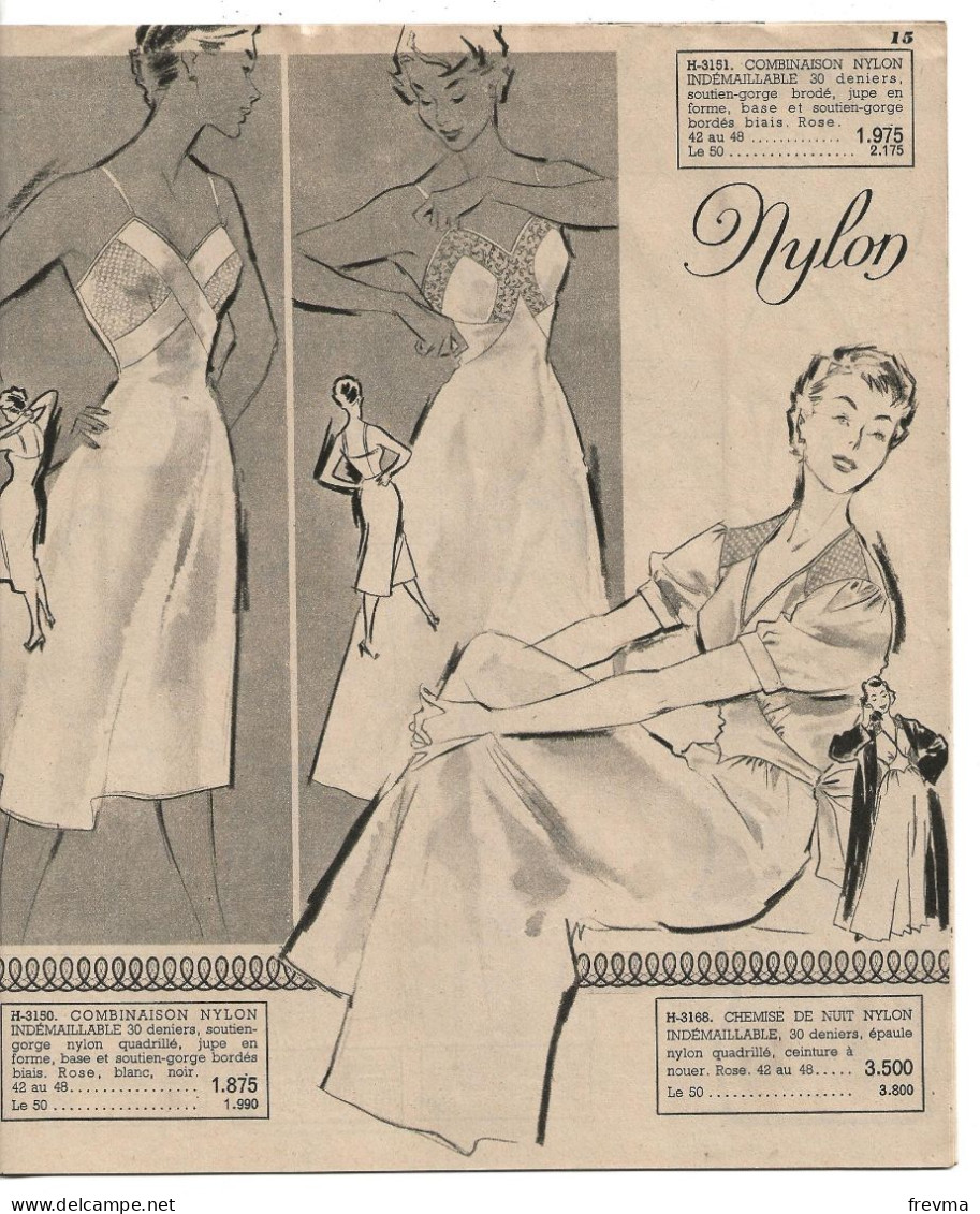 Tout Nos Blanc Aux Galerie Lafayette 1953 - Moda