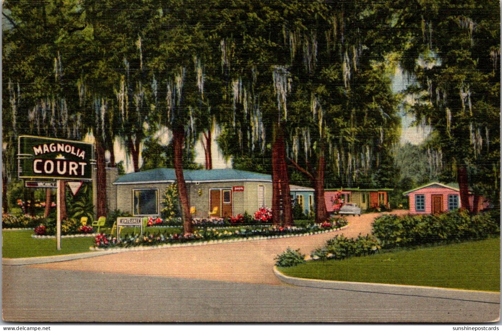 Florida Ocala Magnolia Court Curteich - Ocala