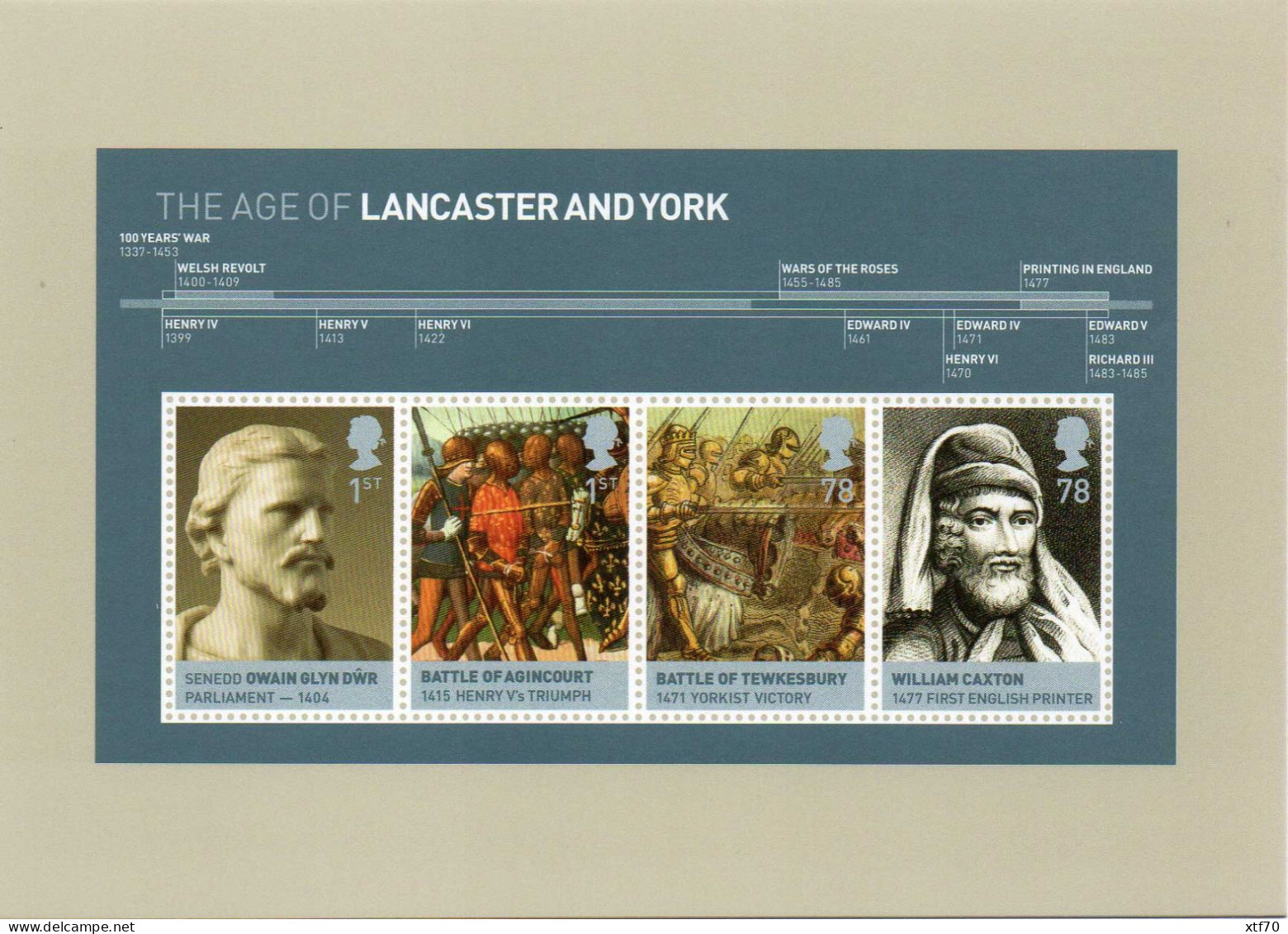 GREAT BRITAIN 2008 Kings and Queens: Houses of Lancaster and York mint PHQ cards