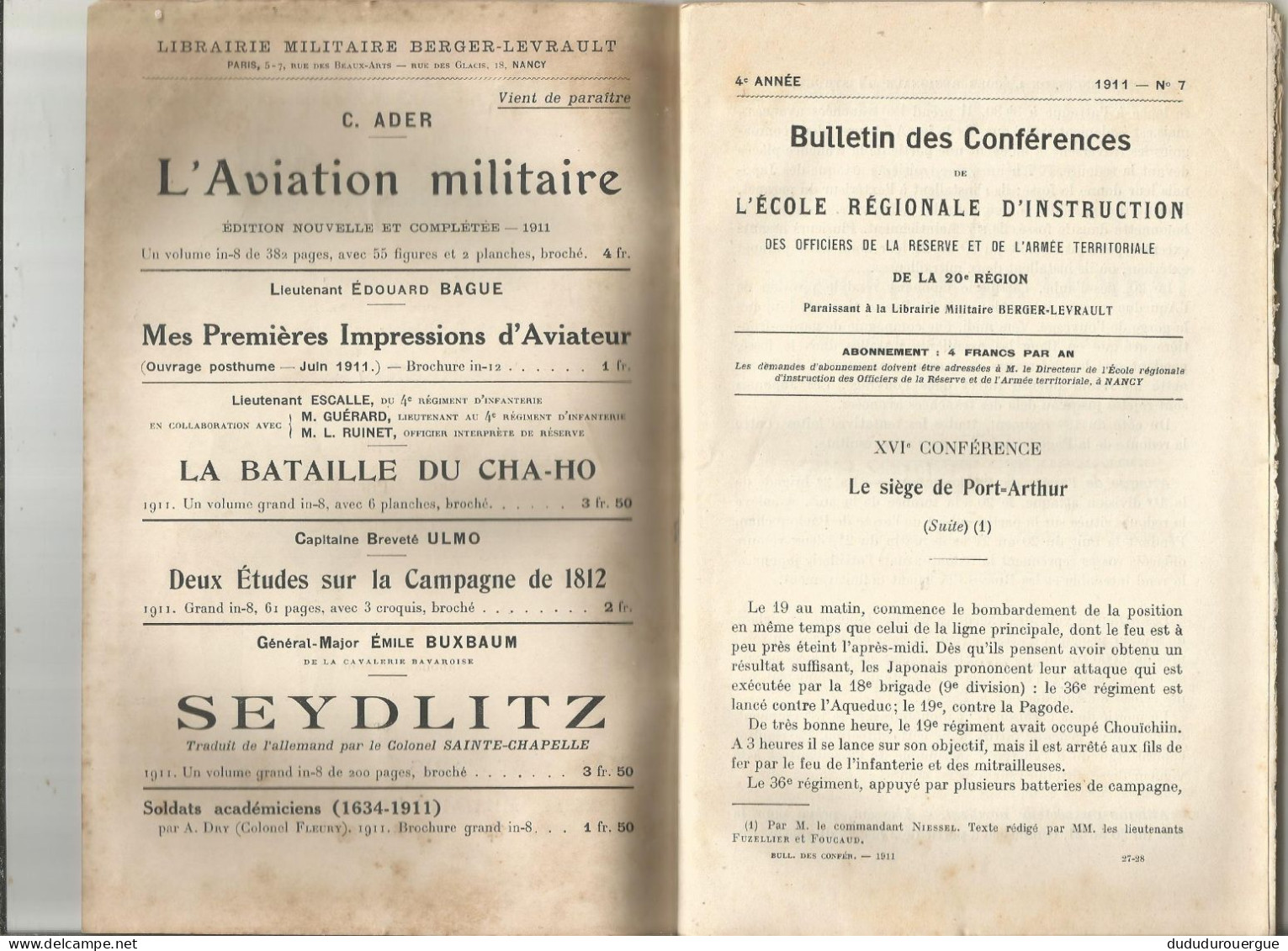 LE SIEGE DE PORT - ARTHUR ; ARMEE SUISSE:  GRANDES MANOEUVRES DE 1910 - Other & Unclassified