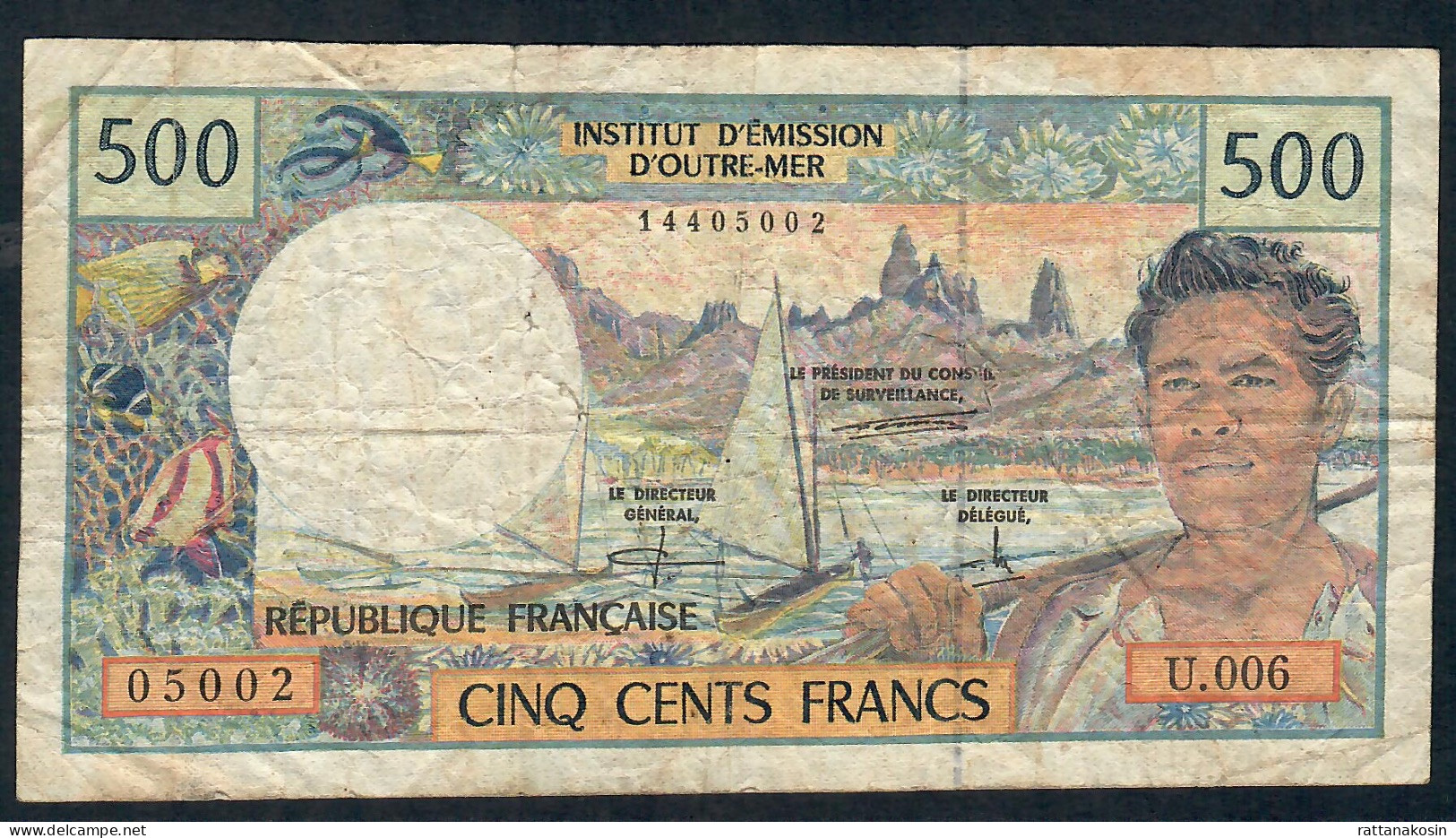 FRENCH PACIFIC TERRITORIES P1c  500 FRANCS 1995 Signature 5a   FINE - Territoires Français Du Pacifique (1992-...)