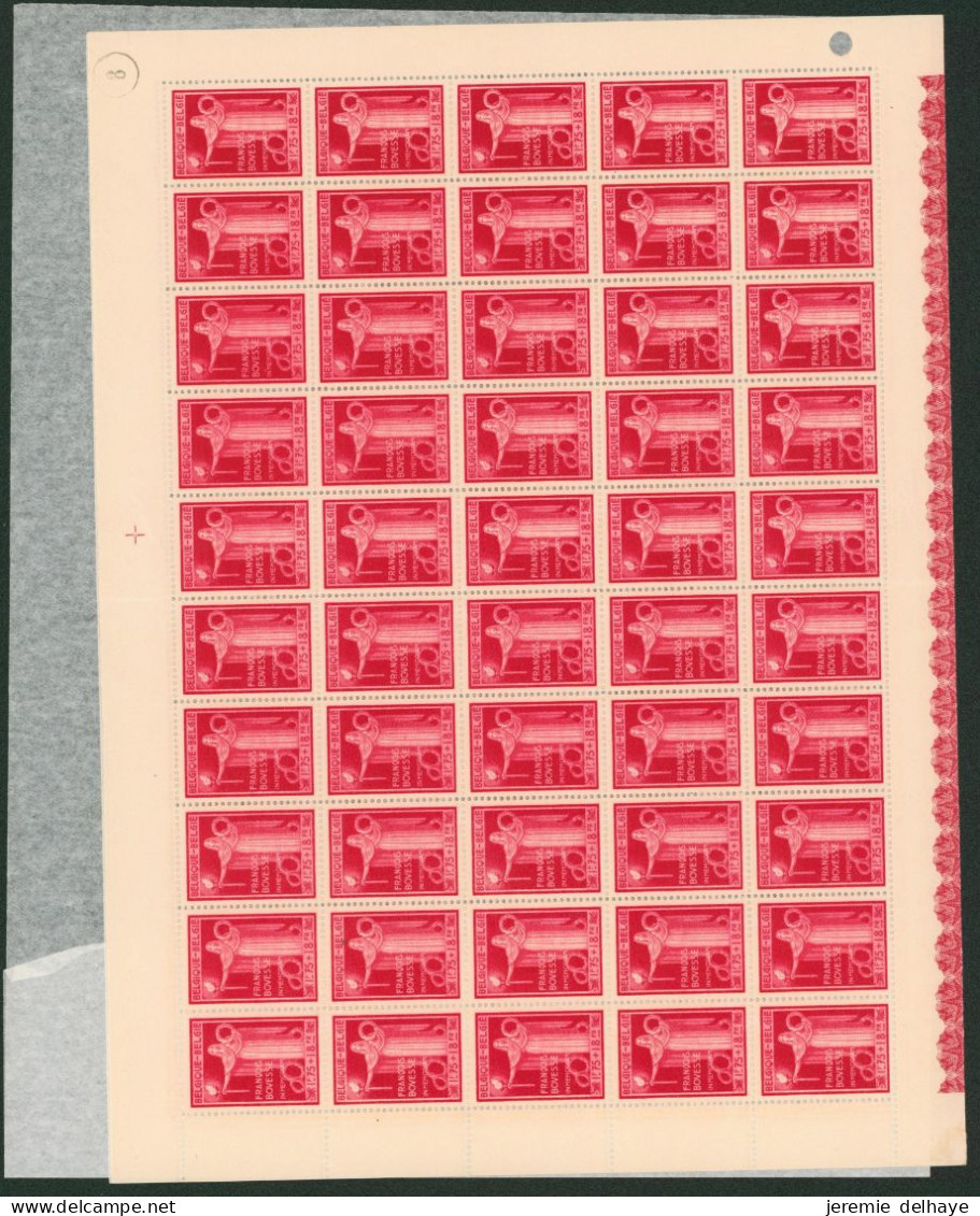 Série dite BODOVAN soit n°728/736** neuf sans charnières (MNH) en feuille de 100 timbres pliés en deux + protection.