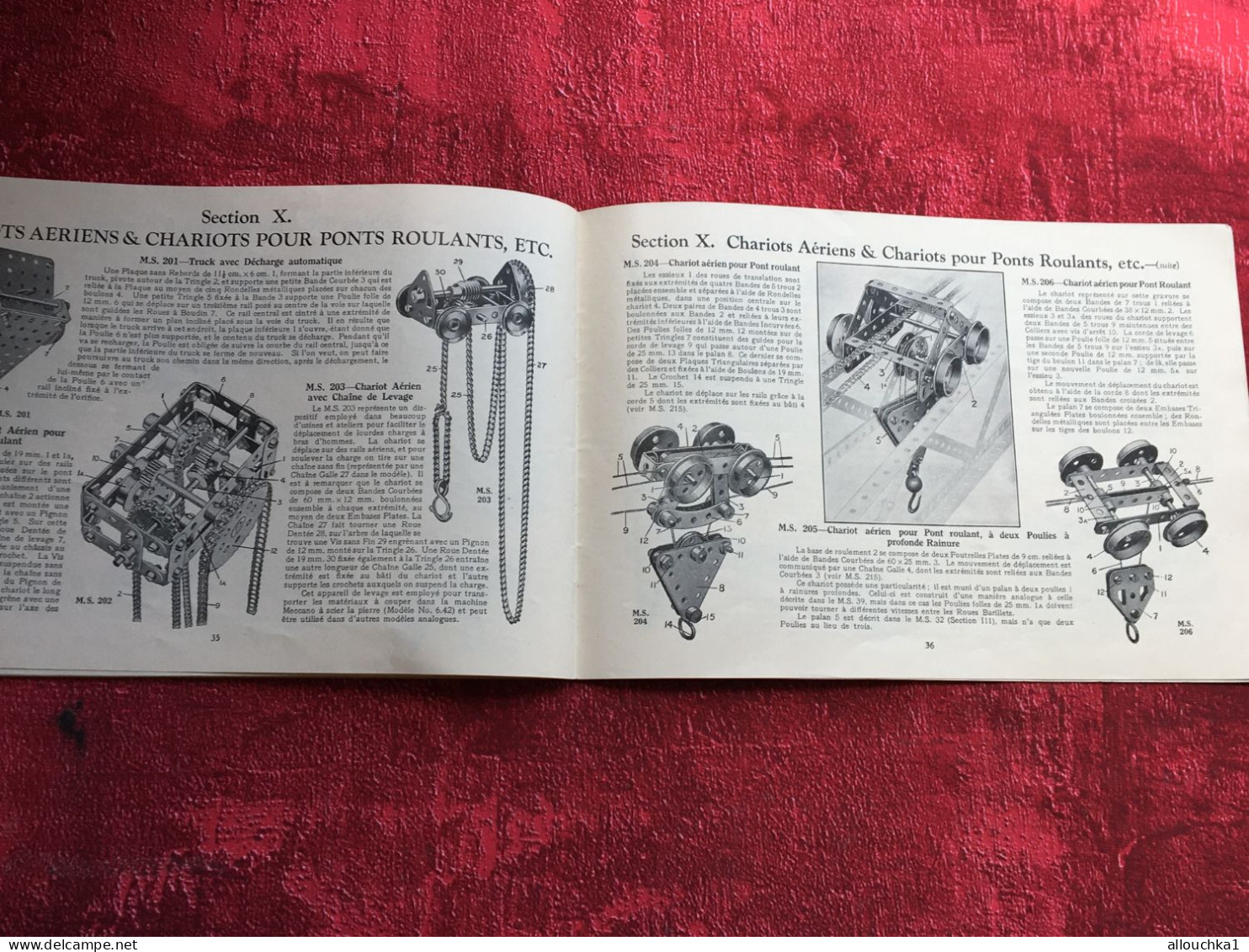 MECCANO Catalogue livre revue Jouets anciens Meccano Catalog book review Old toys Meccano