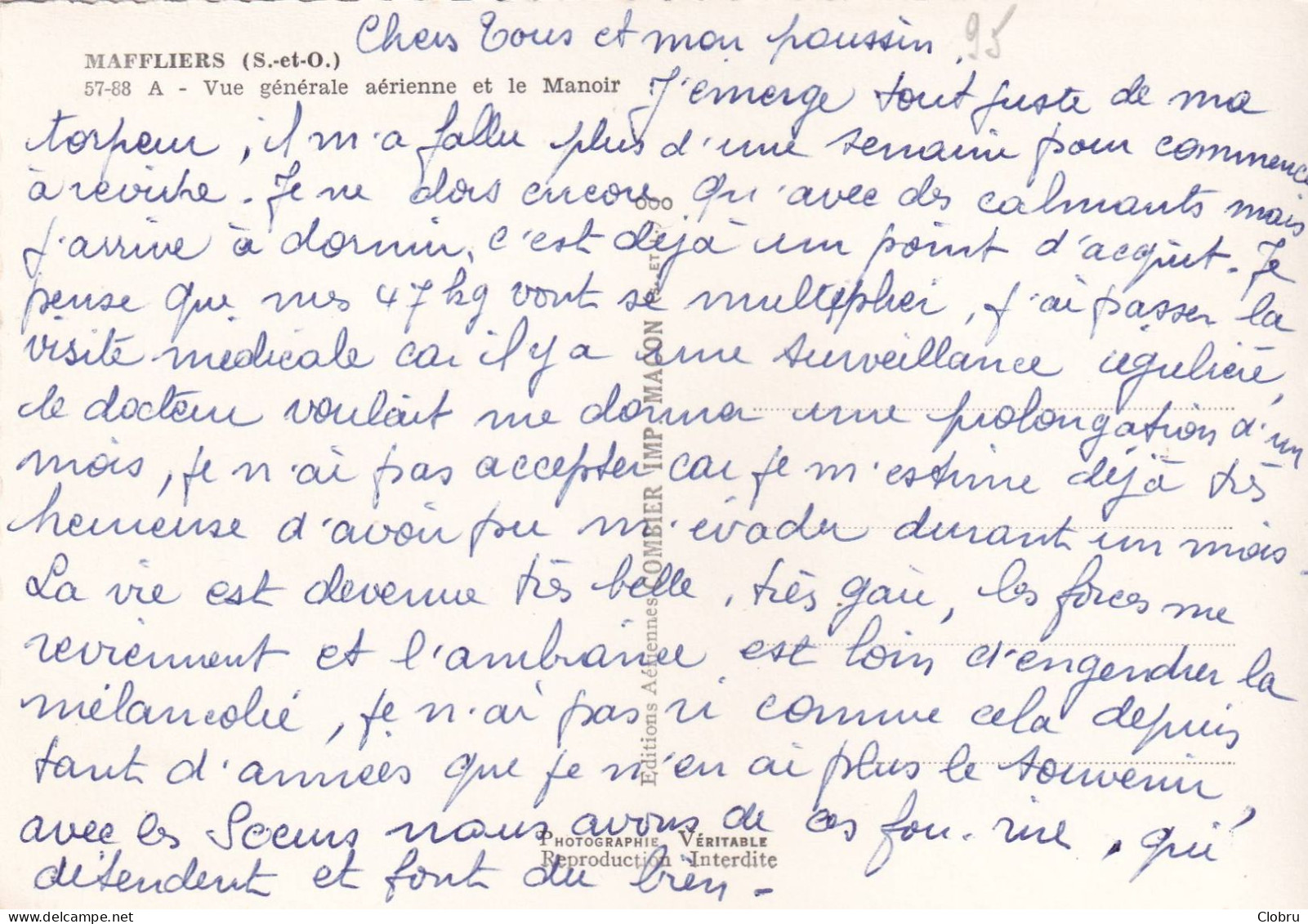 95, Maffliers, Vue Générale Aérienne Et Le Manoir - Maffliers