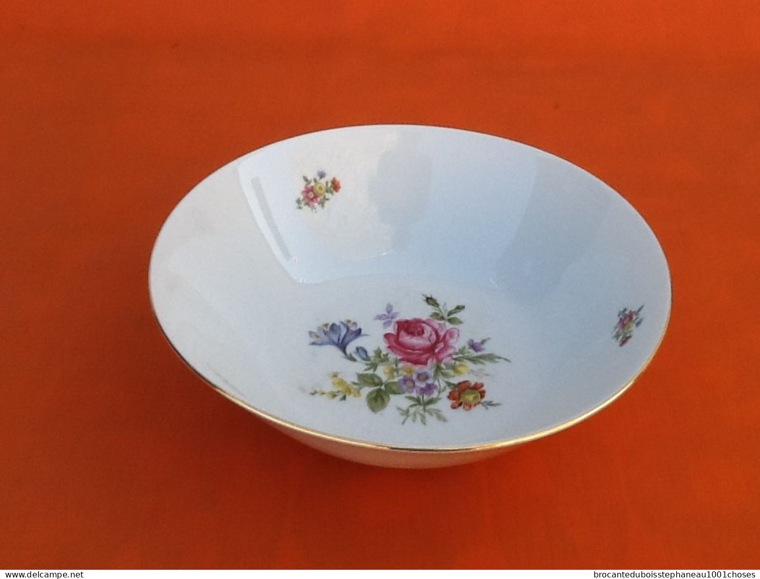 Saladier / Plat Creux  Porcelaine Décor Floral 100 Jahre  Bareuther Waldsassen  Bavaria Allemagne - Bareuther (DEU)