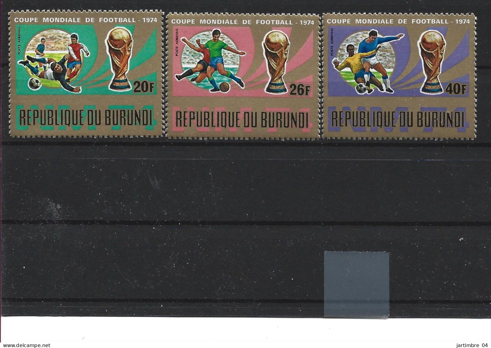 1974 BURUNDI 612-16 + PA 319-21 ** Football, Munich 74, Coupe Du Monde, Série Complète - Unused Stamps