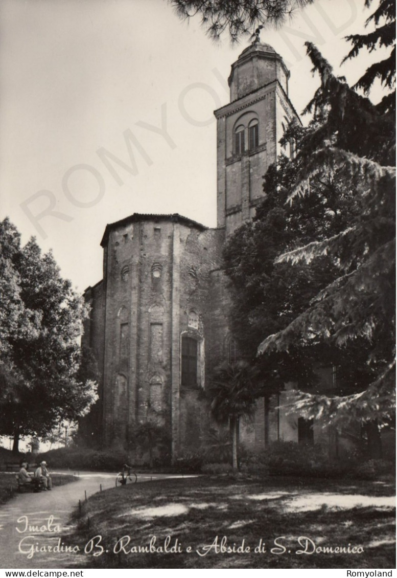 CARTOLINA  IMOLA,EMILIA ROMAGNA-GIARDINO B.RAMBALDI E ABSIDE DI S.DOMENICO-CULTURA,MEMORIA,BELLA ITALIA,NON VIAGGIATA - Imola