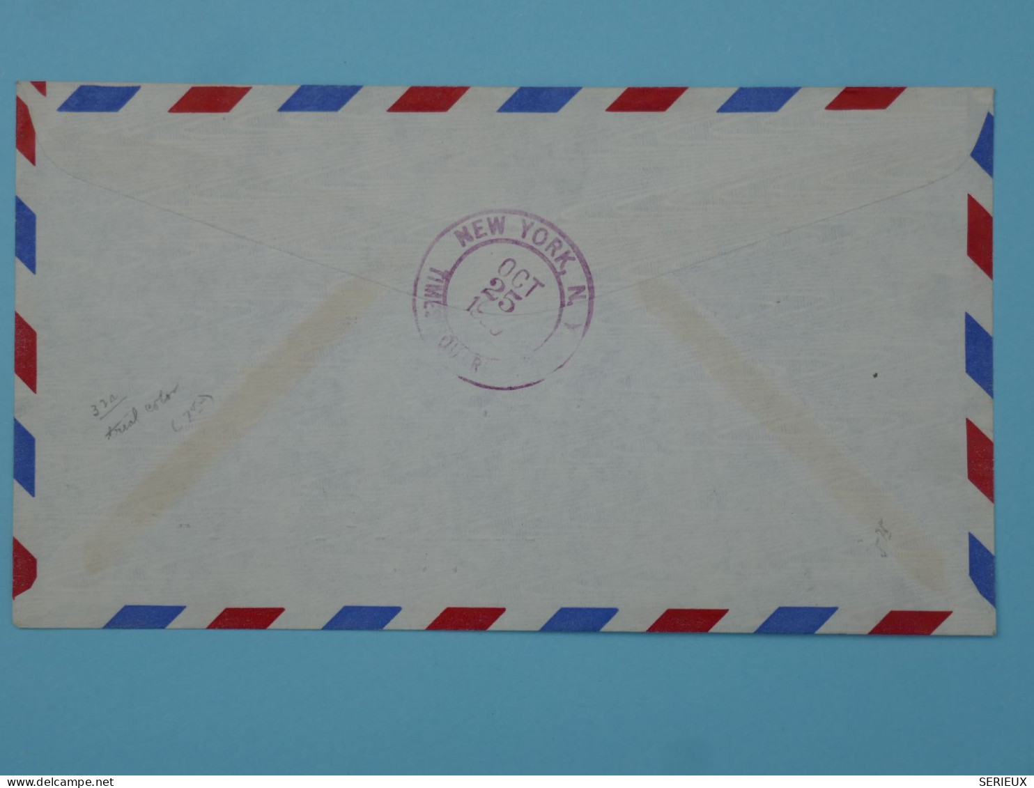 BT15  ET. OCEANIE BELLE LETTRE RECOM. 1956  PAPEETE A NEW YORK USA  +AFF. PLAISANT +++ - Storia Postale