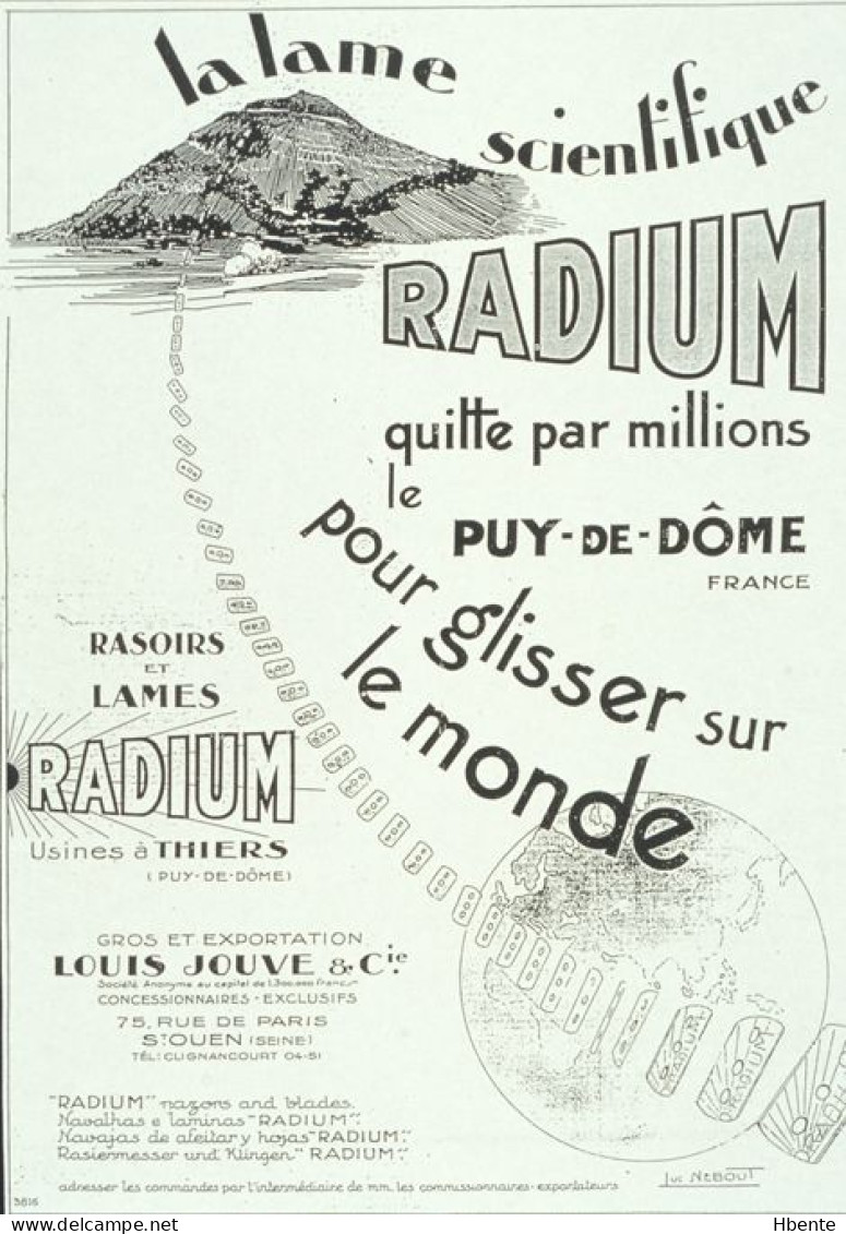 La Lame Scientifique Radium Puy-De-Dôme Rasoir Thiers (Photo) - Objects