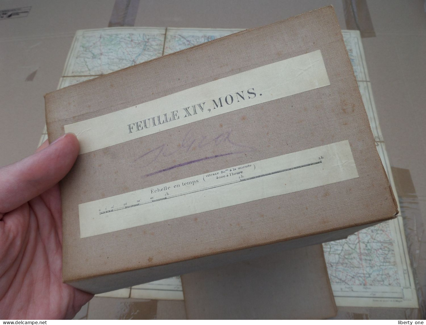 MONS Feuille XIV ( B ) 1/100.000 - J. Collet - 1908 ( Carte Katoen / Coton / Cotton ) België ! - Europa