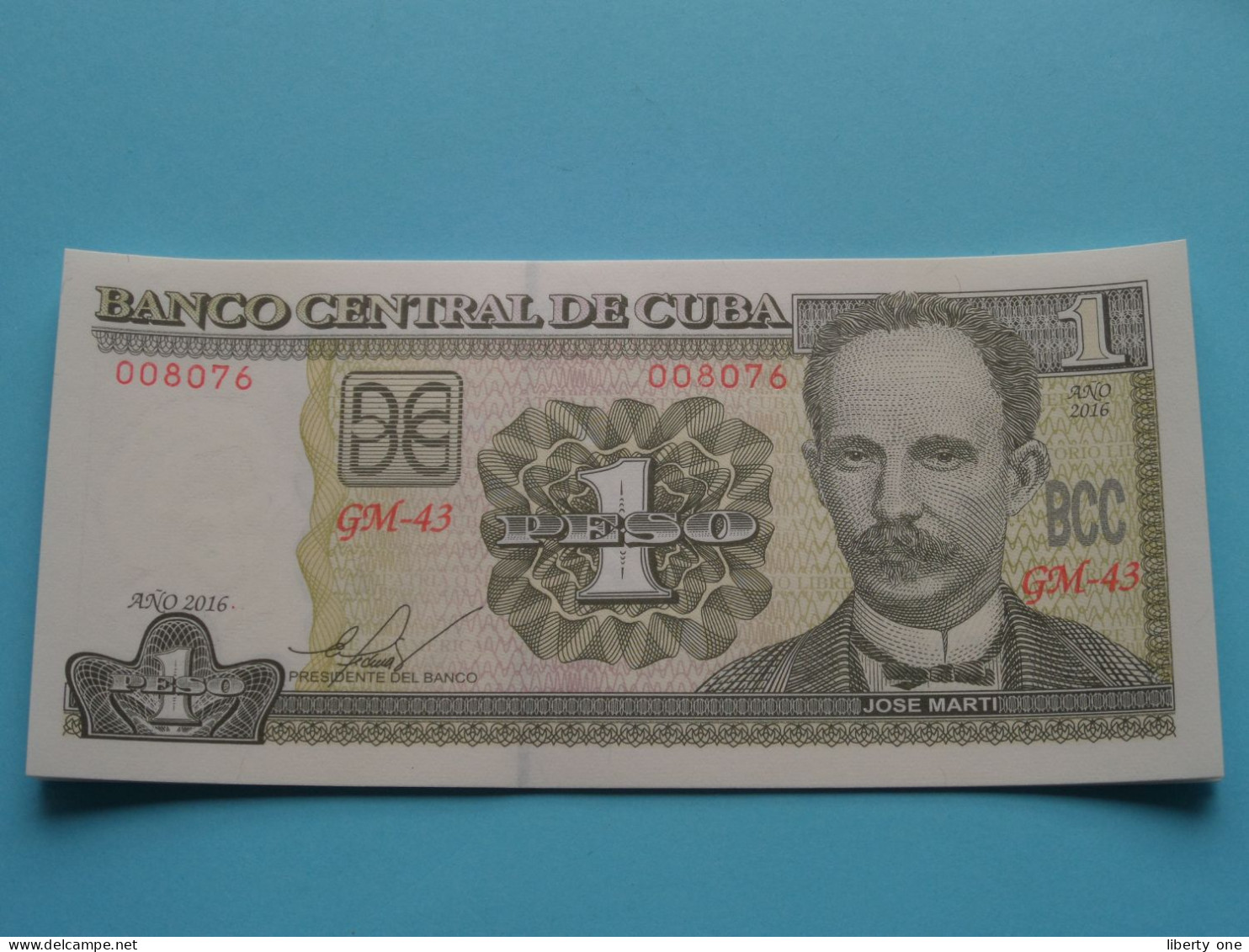 1 Peso ( 2016 ) Banco Central De CUBA ( For Grade, Please See Photo ) UNC ! - Cuba