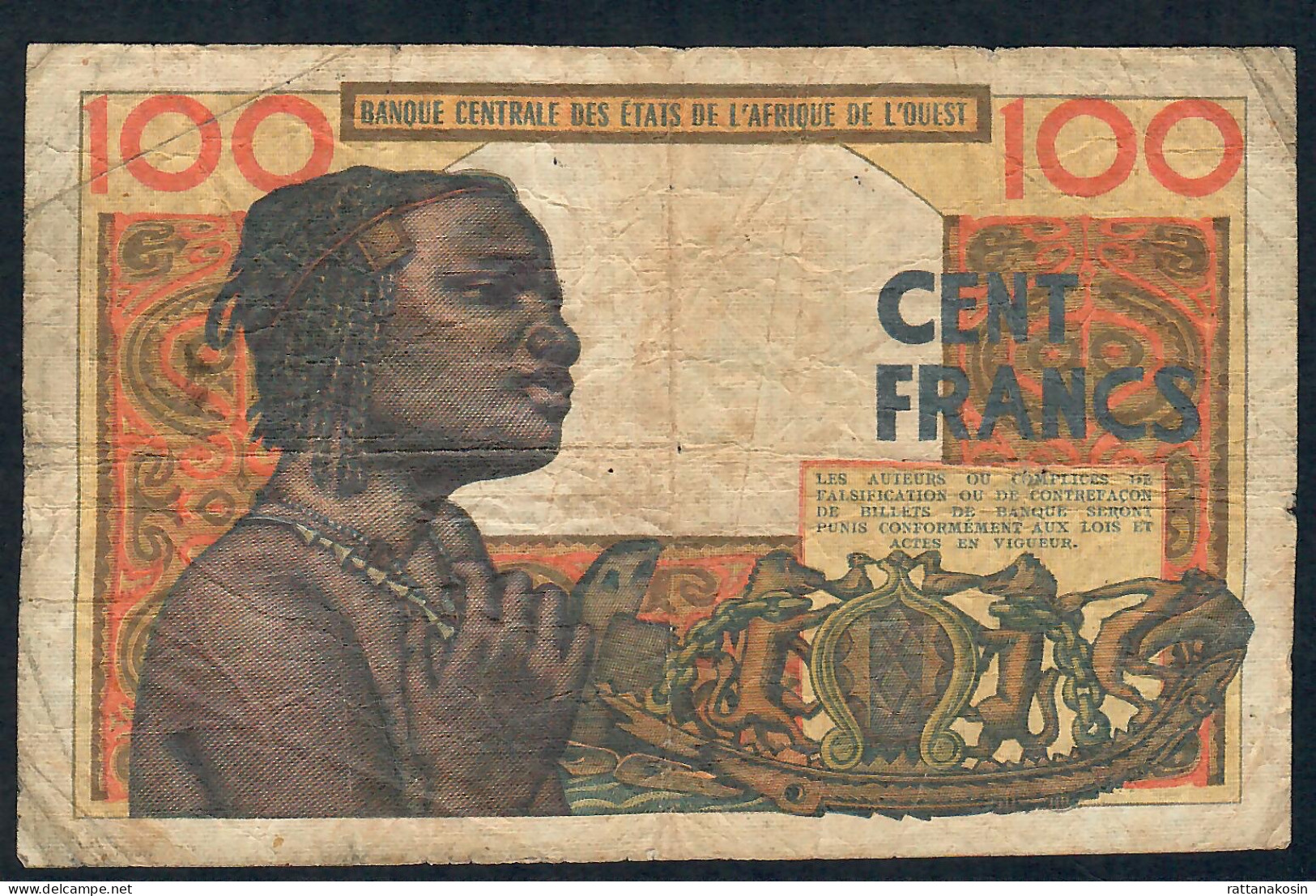 W.A.S. BENIN  P201Be 100 FRANCS 2.3.1965  FINE - Westafrikanischer Staaten