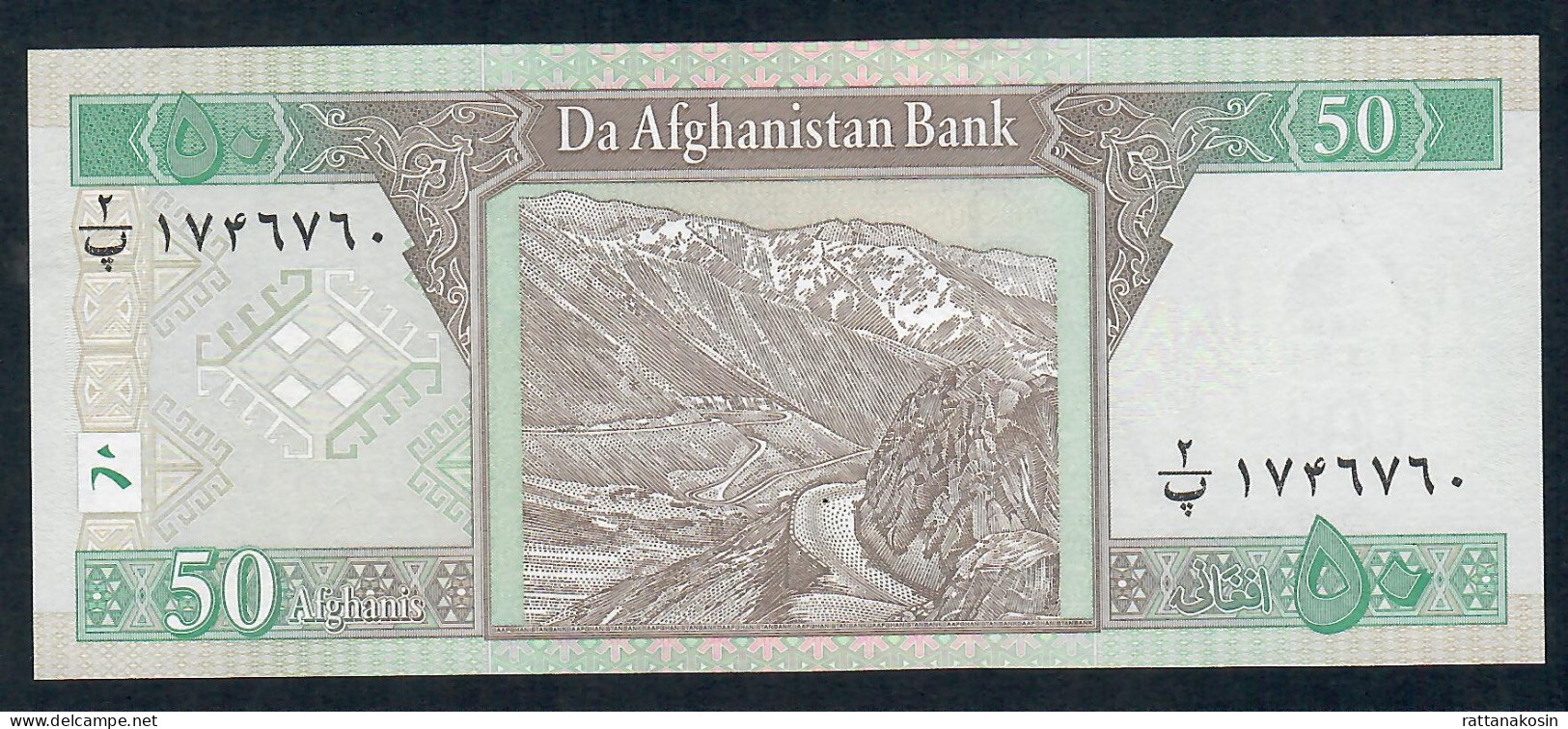 AFGHANISTAN  P69a  50   AFGHANIS  SH 1381 2002  Signature 15    UNC. - Afghanistan