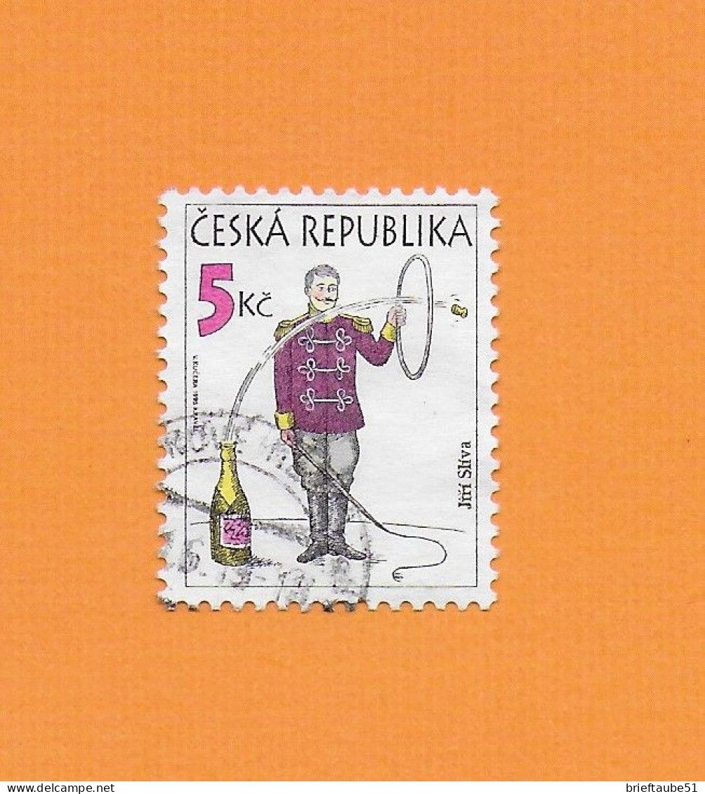 CZECH REPUBLIC 1995 Gestempelt°Used/Bedarf   MiNr. 86  "HUMOR # Der Korkensprung - Gebraucht