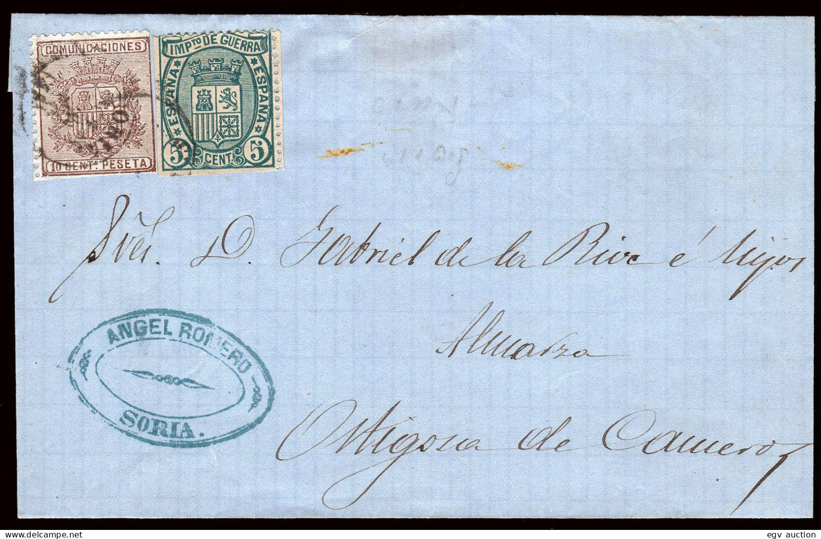 Soria - Edi O 149+154 - Envuelta Mat Fech, Tp. II "Soria" A Ortigosa - Lettres & Documents