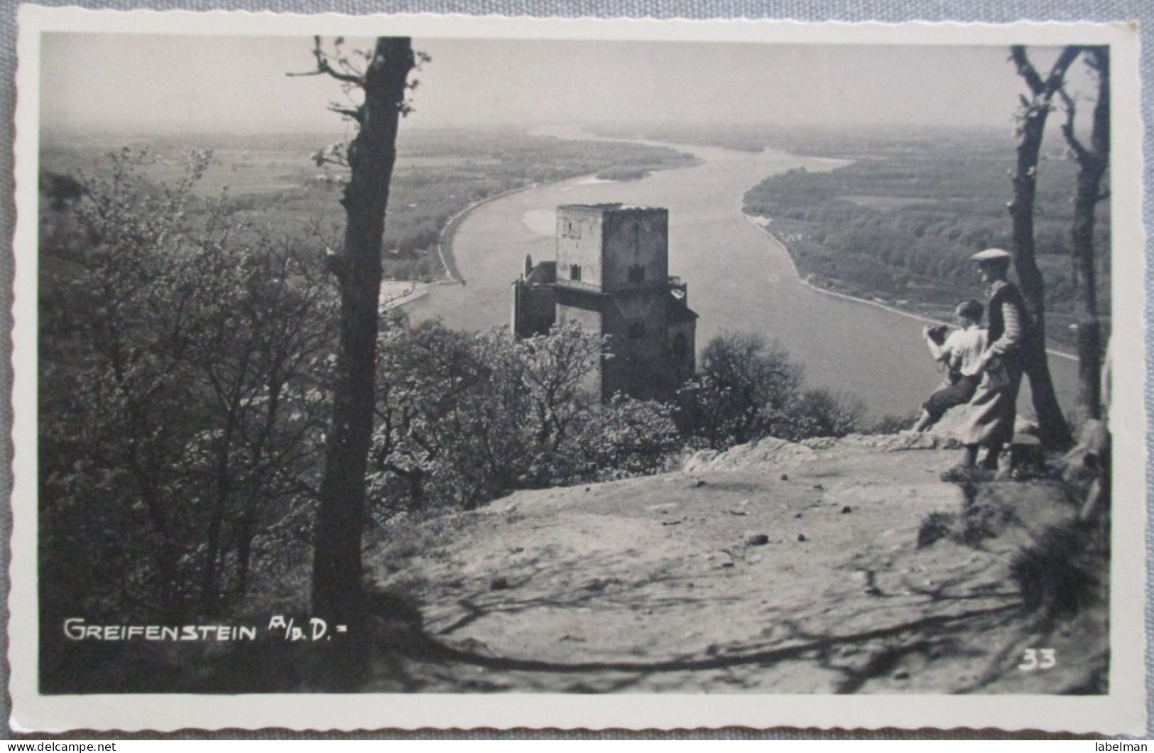 GERMANY DEUTSCHLAND MISC GREIFENSTEIN TURM RHEIN KARTE POSTKARTE ANSICHTSKARTE POSTCARD CARD CARTE POSTALE CP PC AK - Donauwoerth