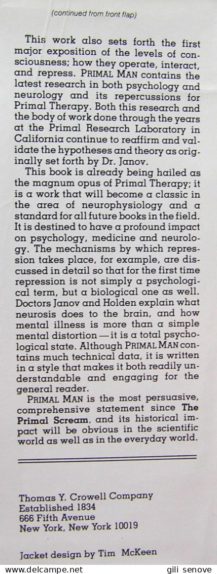 Primal Man: The New Consciousness By Arthur Janov, 1975 - Psychologie