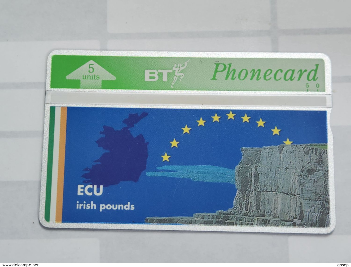 United Kingdom-(BTO-060)-ECU-Irish Pounds-(83)(5units)(309G84531)-price Cataloge MINT-5.00£-1card Prepiad - BT Overseas Issues