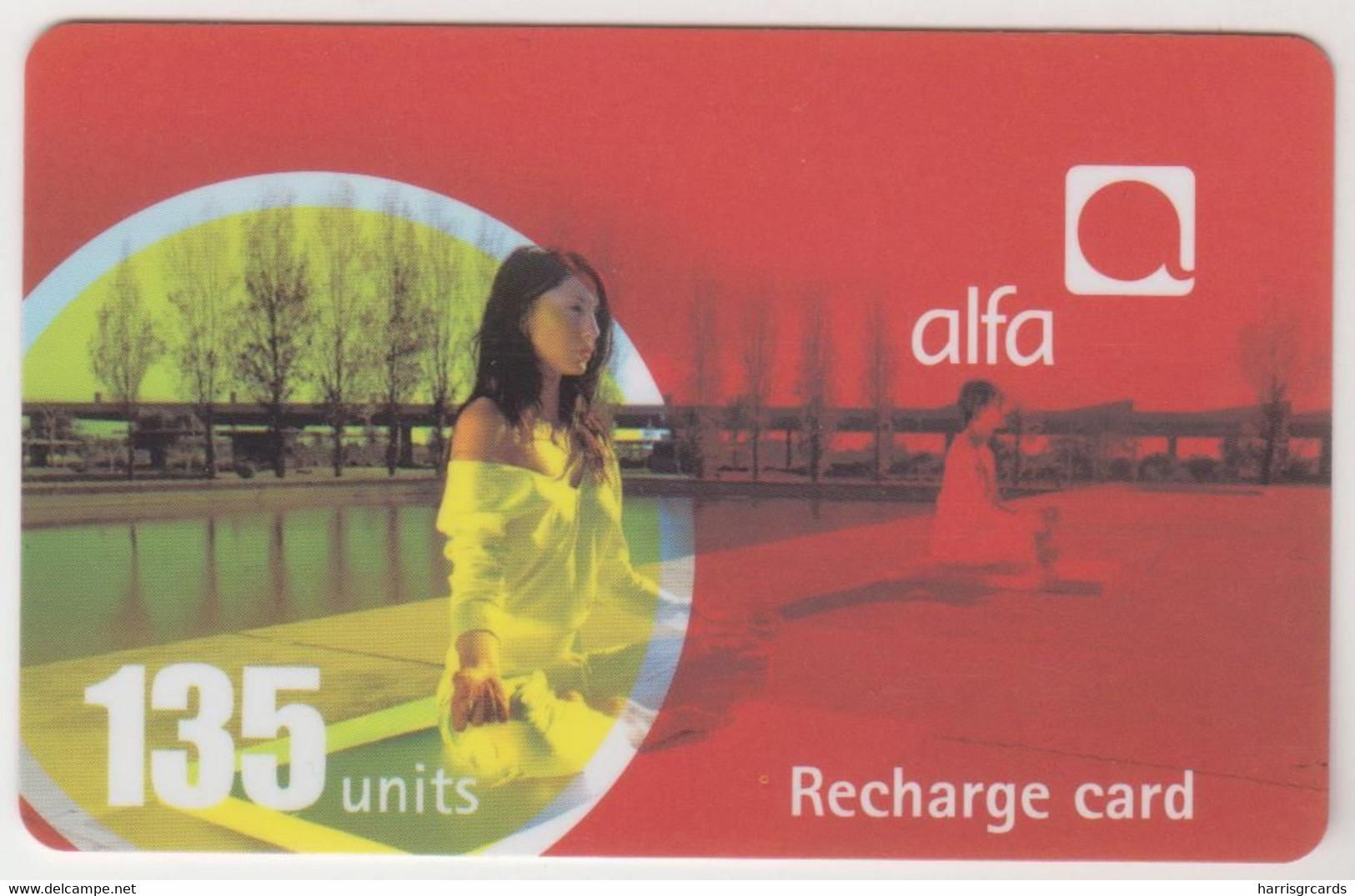 LEBANON - Girl, Alfa Recharge Card 135 Units(glossy Surface), Exp.date 18/08/06, Used - Liban