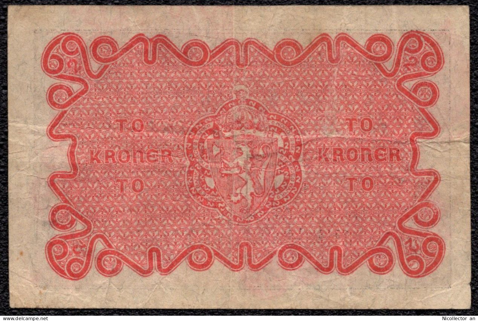 Norway 2 Kroner 1918 VF Banknote - Norwegen