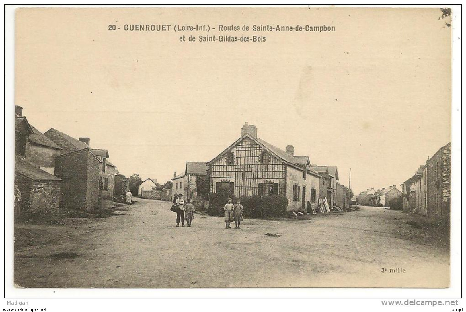 44 - GUENROUET (Loire-Inf.) - Routes De Sainte-Anne-de-Campbon Et De Saint-Gildas-des-Bois - Ed. F. Chapeau N° 20 - Guenrouet