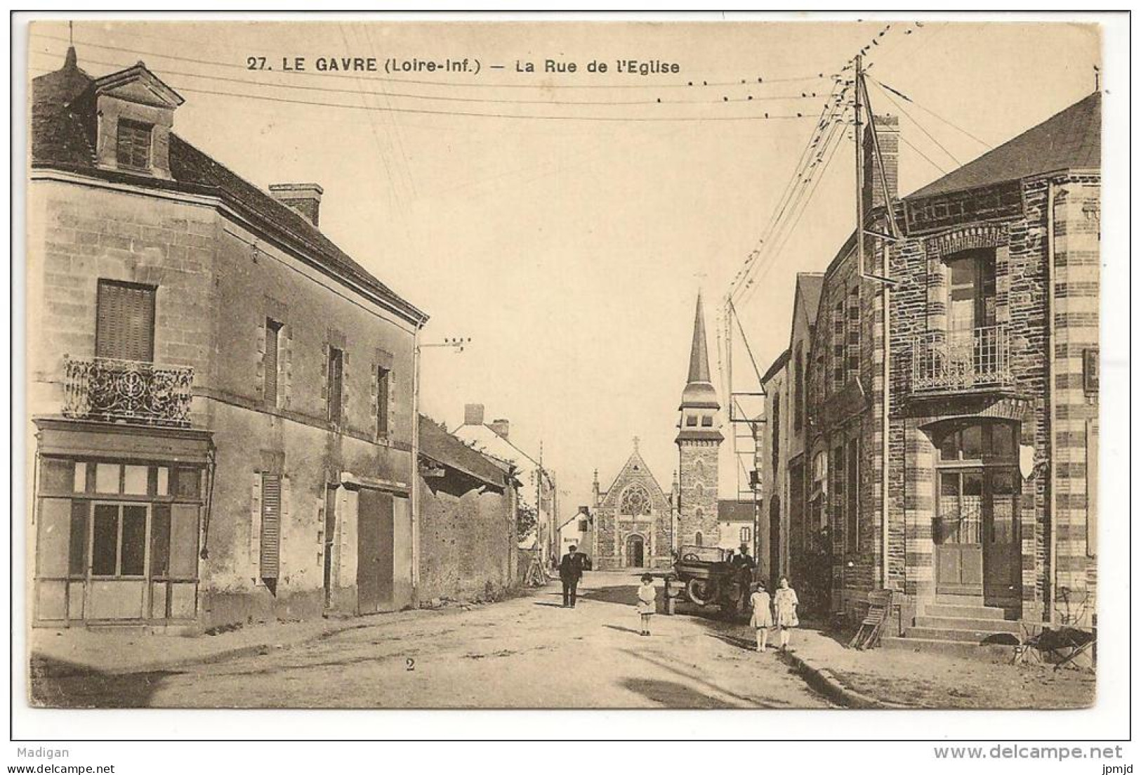 44 - LE GAVRE (Loire-Inf.) - La Rue De L'Eglise - Ed. F. Chapeau N° 27 - Le Gavre