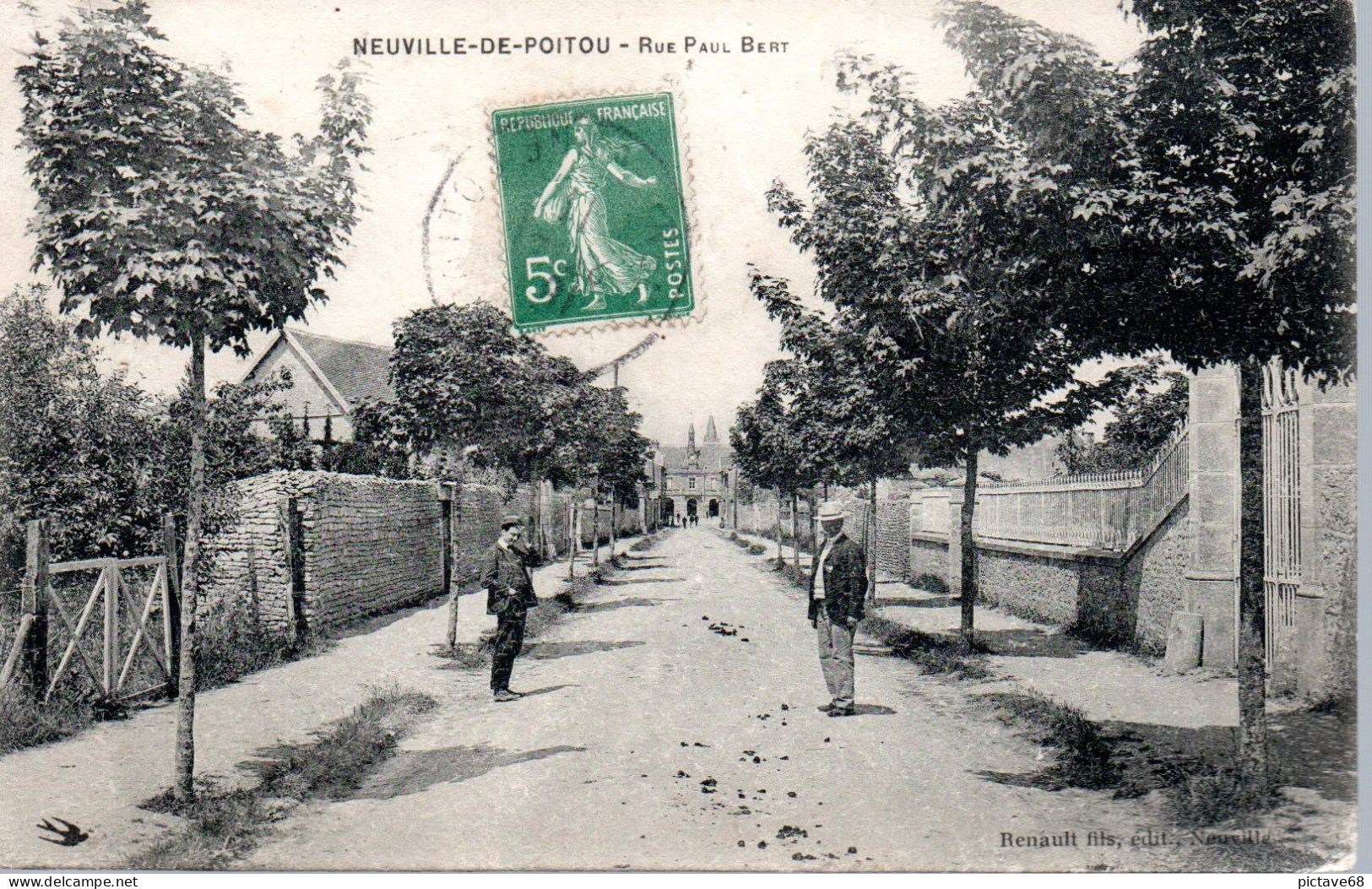 CPA 86 - NEUVILLE DE POITOU - LA RUE PAUL BERT - Neuville En Poitou