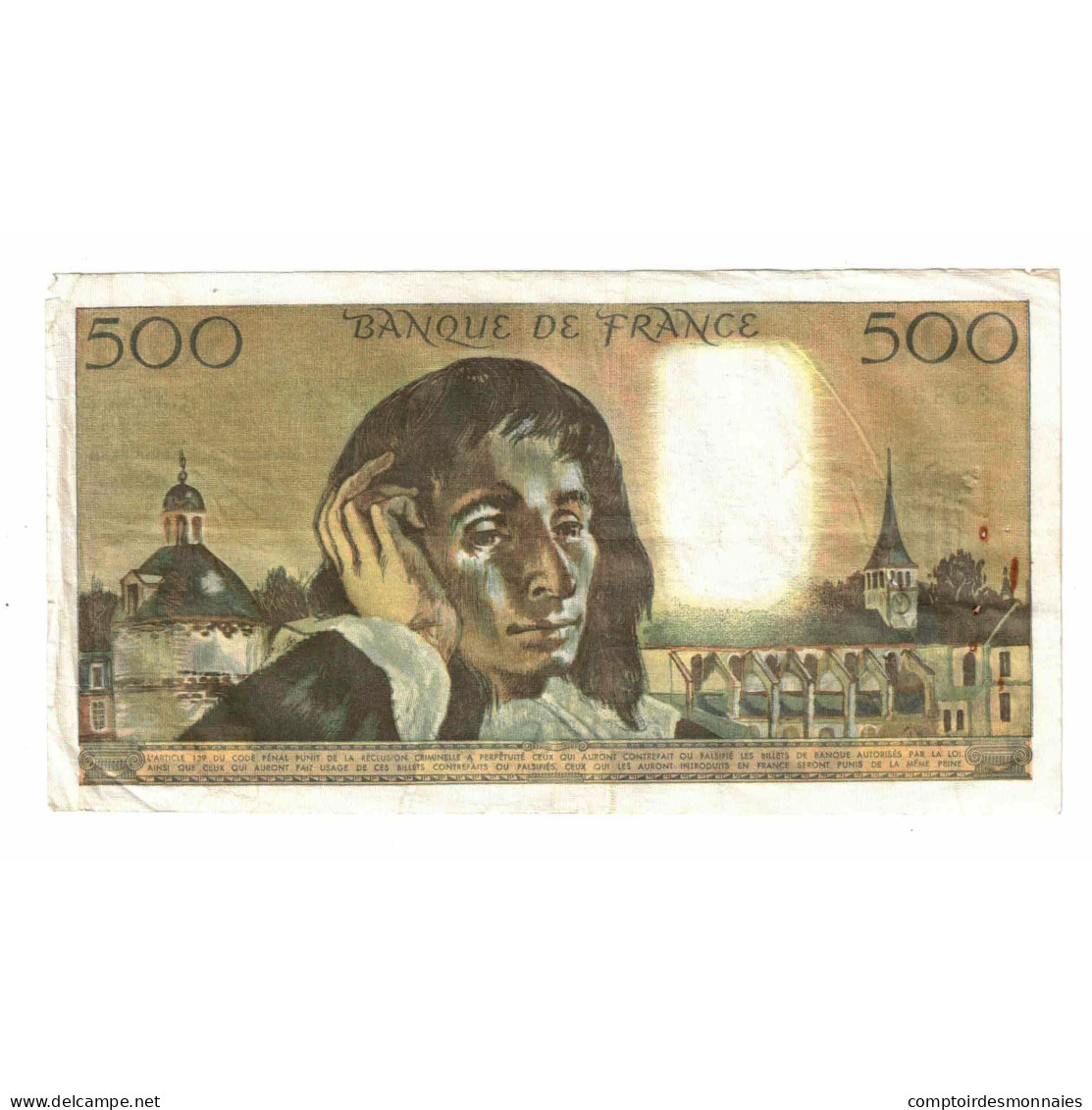 France, 500 Francs, Pascal, 1973, R.37, TB+, Fayette:71.10, KM:156b - 500 F 1968-1993 ''Pascal''