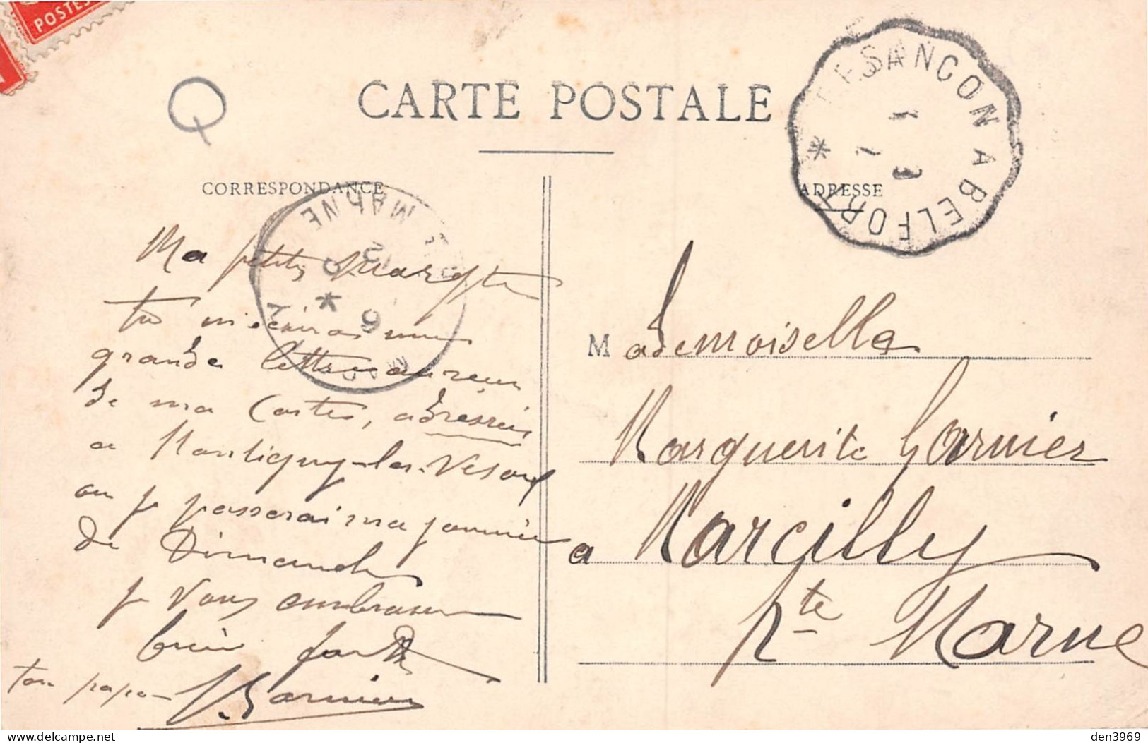 L'ISLE-sur-le-DOUBS (Doubs) - Sortie Des Usines - Voyagé 1912 (2 Scans) Marguerite Garnier à Marcilly-en-Bassigny 52 - Isle Sur Le Doubs