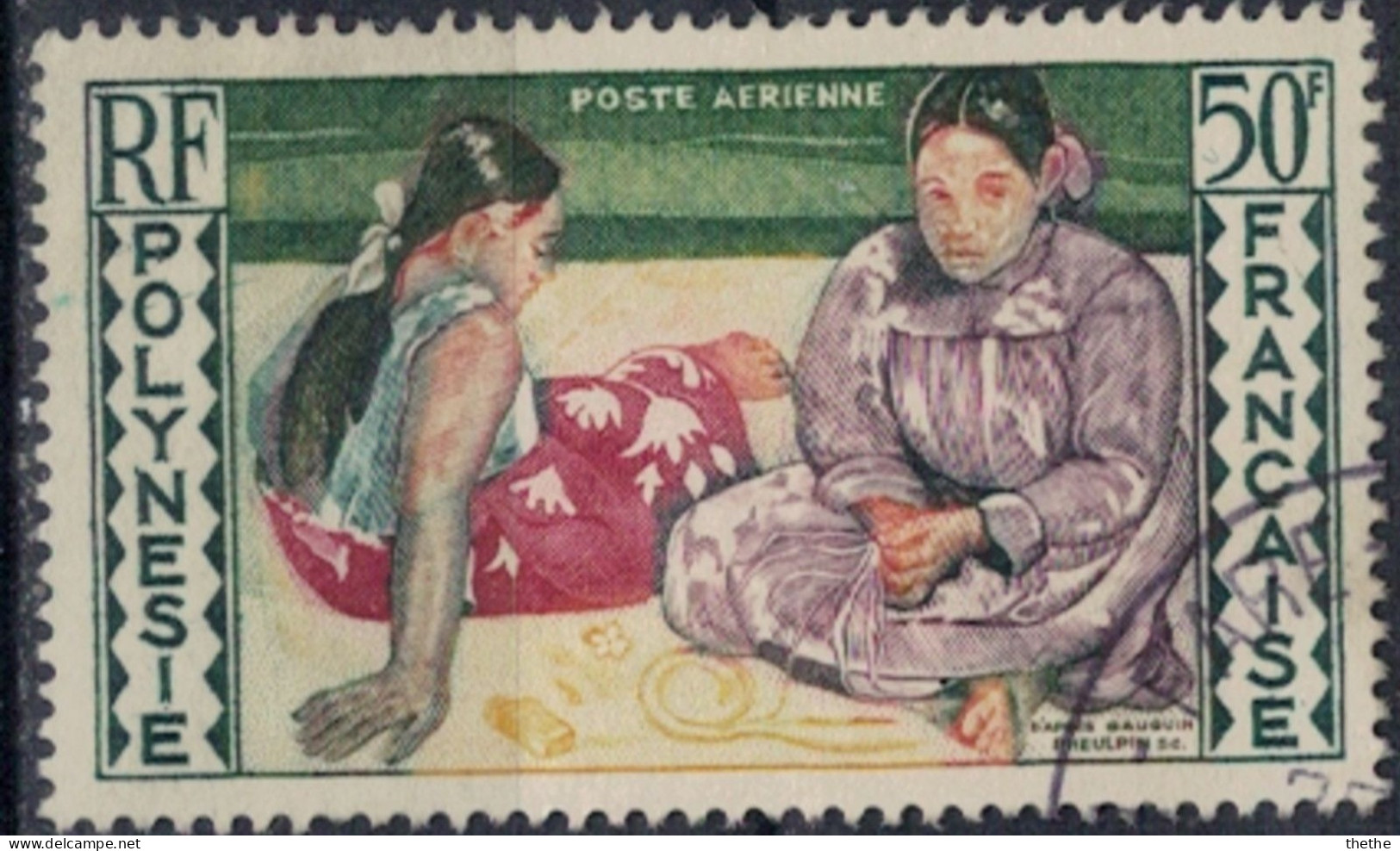 POLYNESIE - Femmes De Tahiti Sur La Plage, Par Paul Gauguin (1848-1903) - Oblitérés