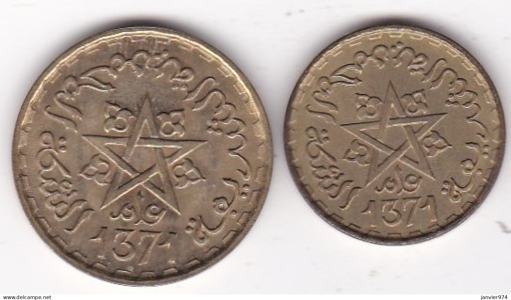 Maroc 10 Et 20 Francs 1371 / 1952 Mohammed V. Bronze Aluminium ,, Lec# 262 Et 277, Neuve , UNC - Morocco