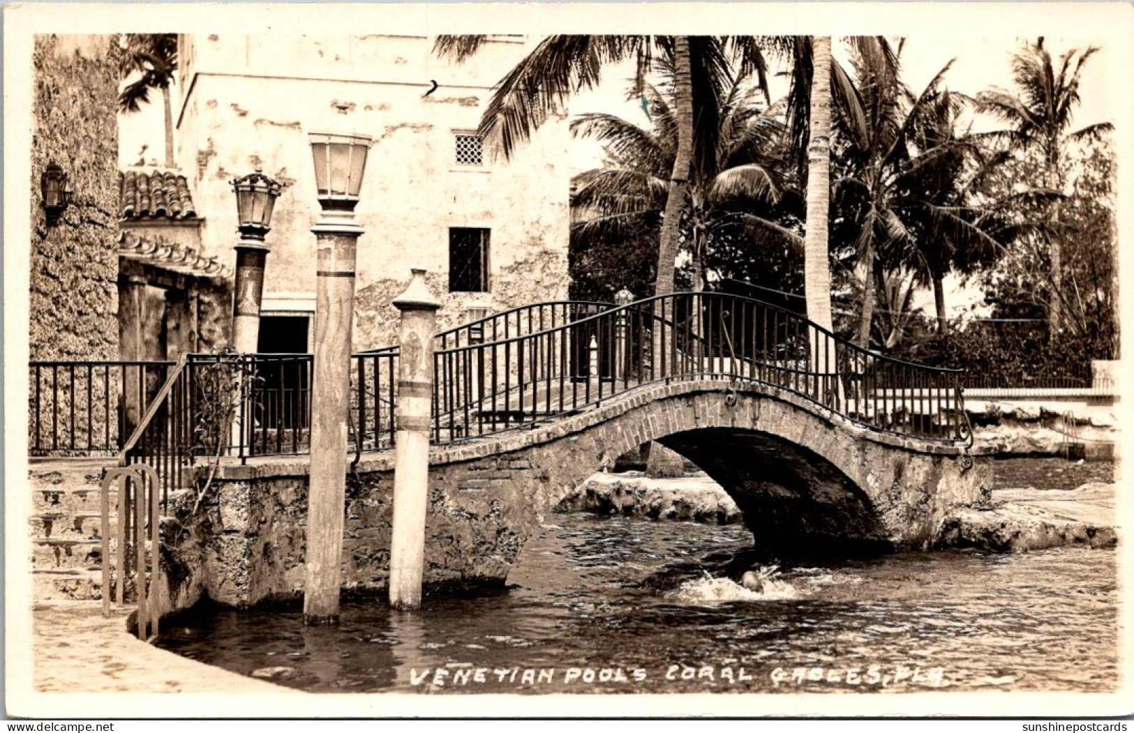 Florida Miami Coral Gables Venetian Pools Real Photo - Miami