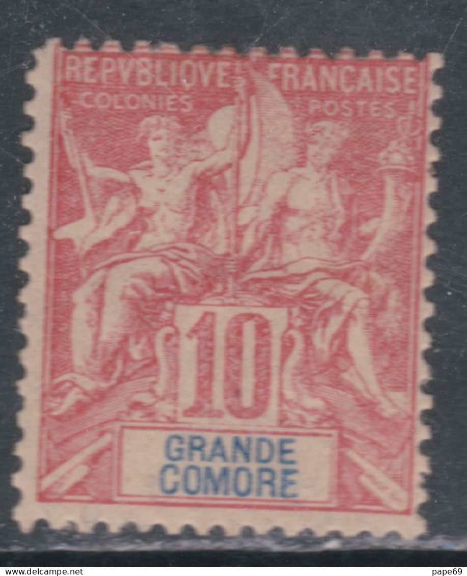 Grande Comore N° 14 X Type Groupe 10 C. Rouge, Trace De Charnière Sinon TB - Neufs