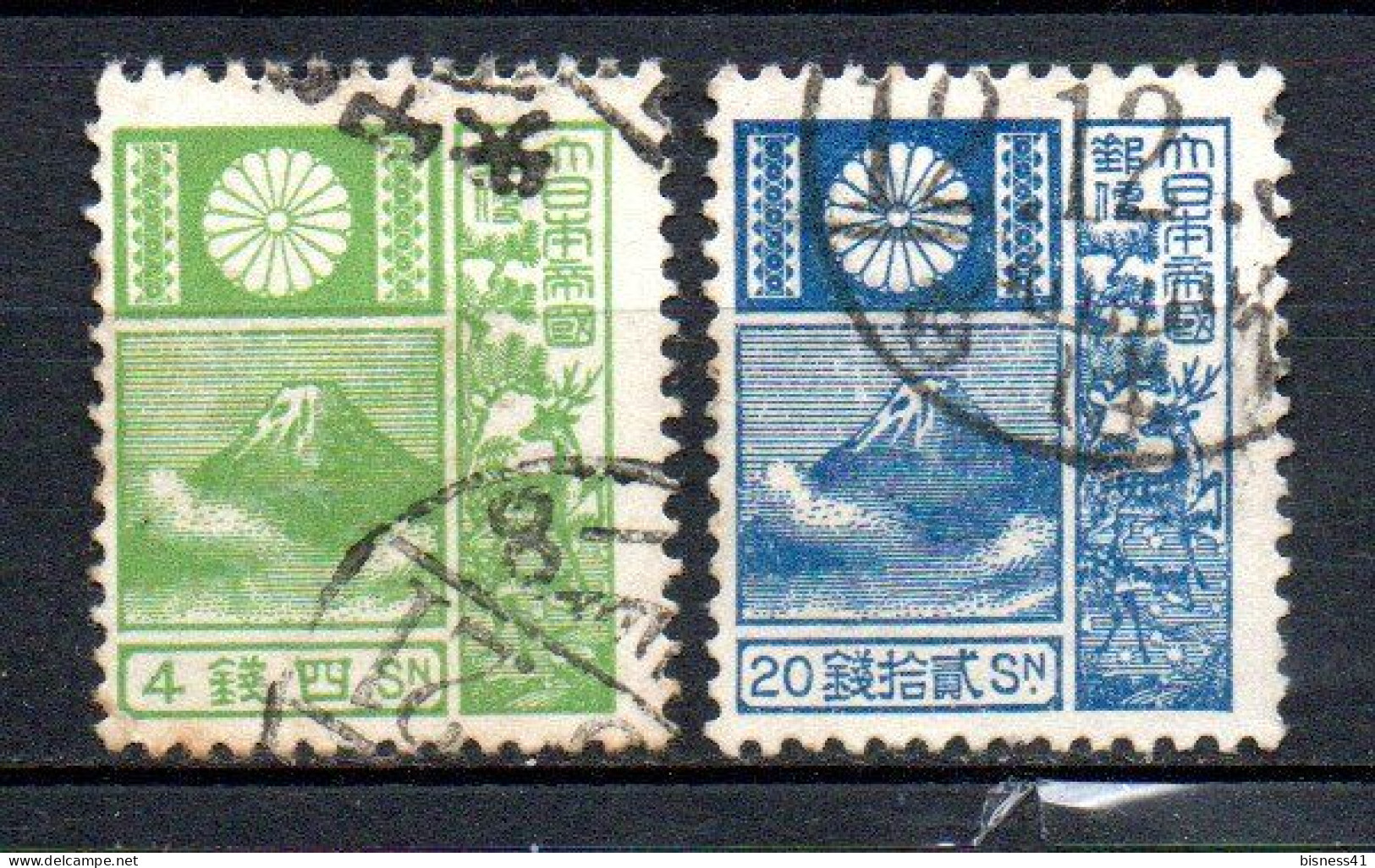 Col33 Asie Japon 1922 N° 170 & 172 Oblitéré Cote : 13,00€ - Gebraucht