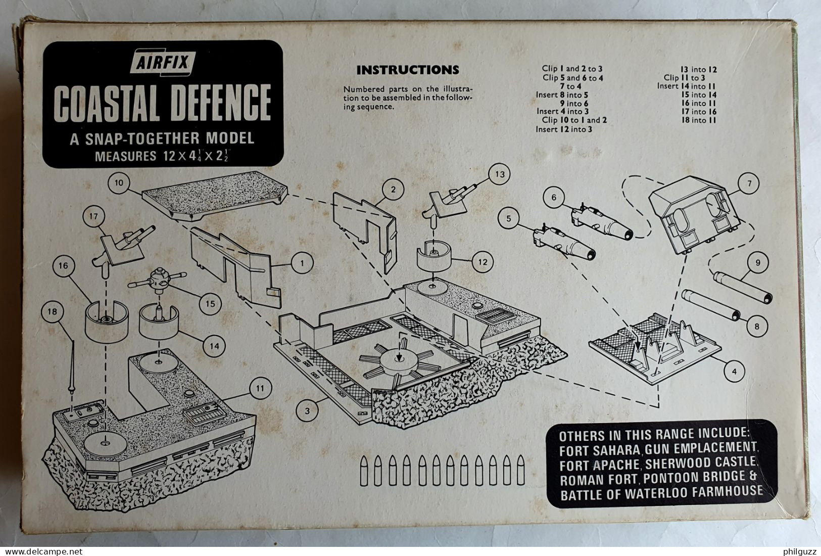 RARE BOÎTE DIORAMA AIRFIX COASTAL DEFENCE 1-72è N° 1694 1971 WWII - Small Figures