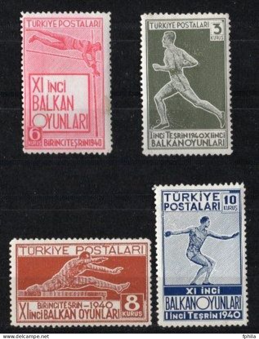 1940 TURKEY THE 11TH BALKAN GAMES MINT WITHOUT GUM - Ungebraucht