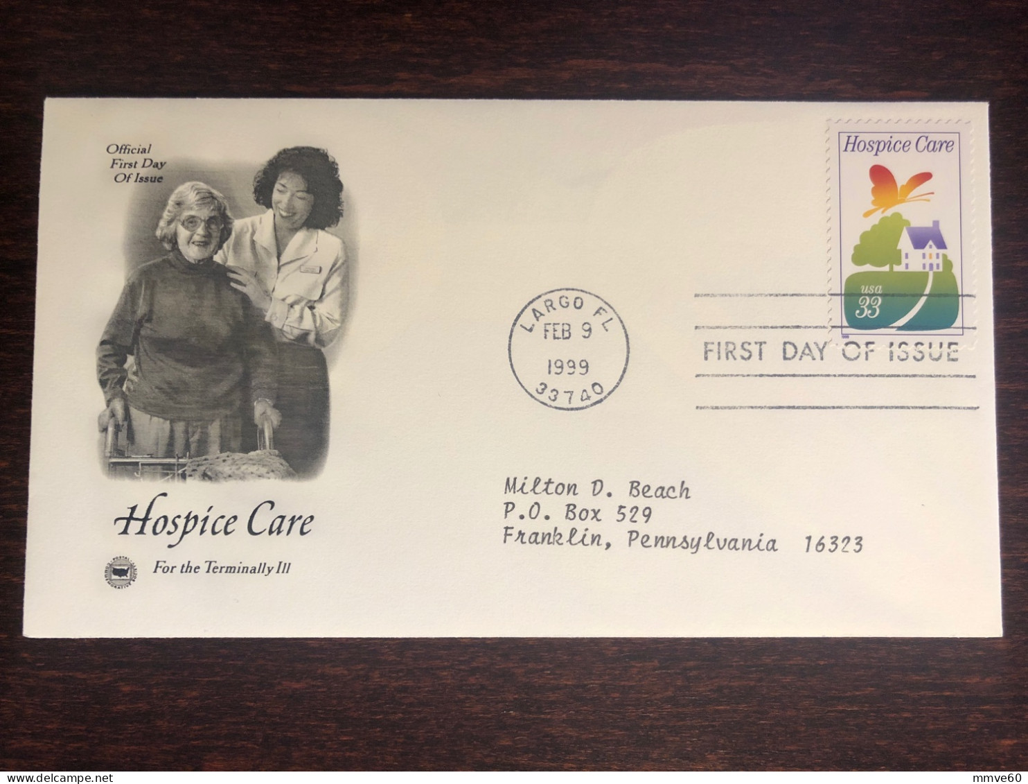 USA FDC 1999 YEAR HOSPICE CARE  HEALTH MEDICINE - 1991-2000