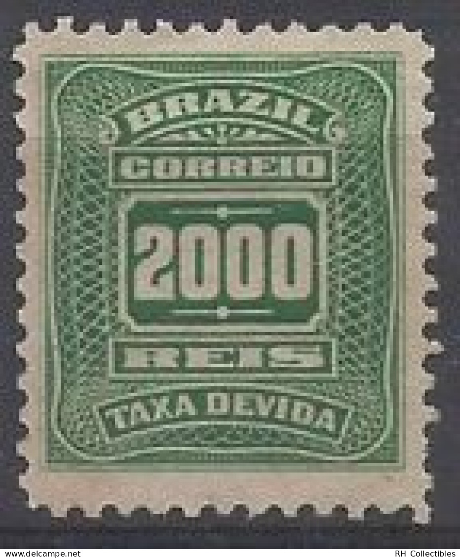 Due Fee 2000 Réis - 1906 - Brazil - New - No Gum - Neufs