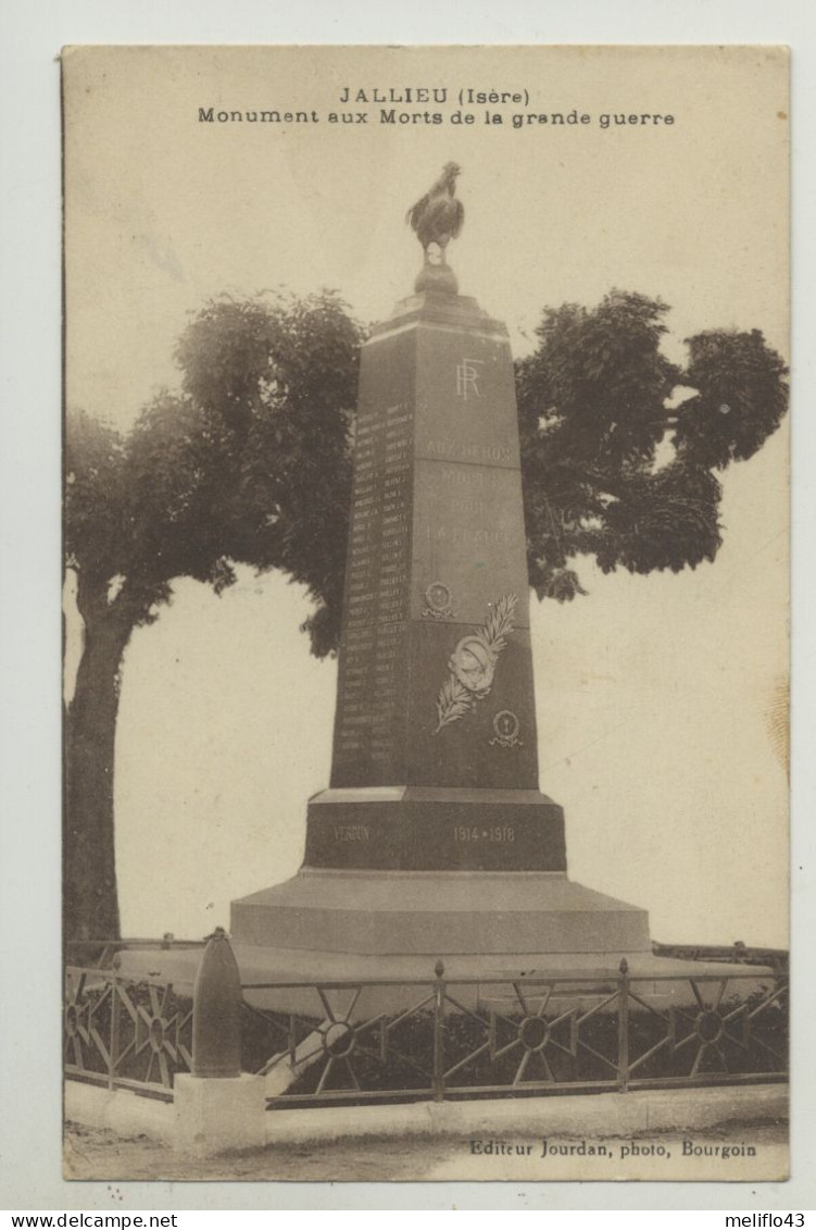 38/ CPA - Jallieu - Monument Aux Morts - Jallieu