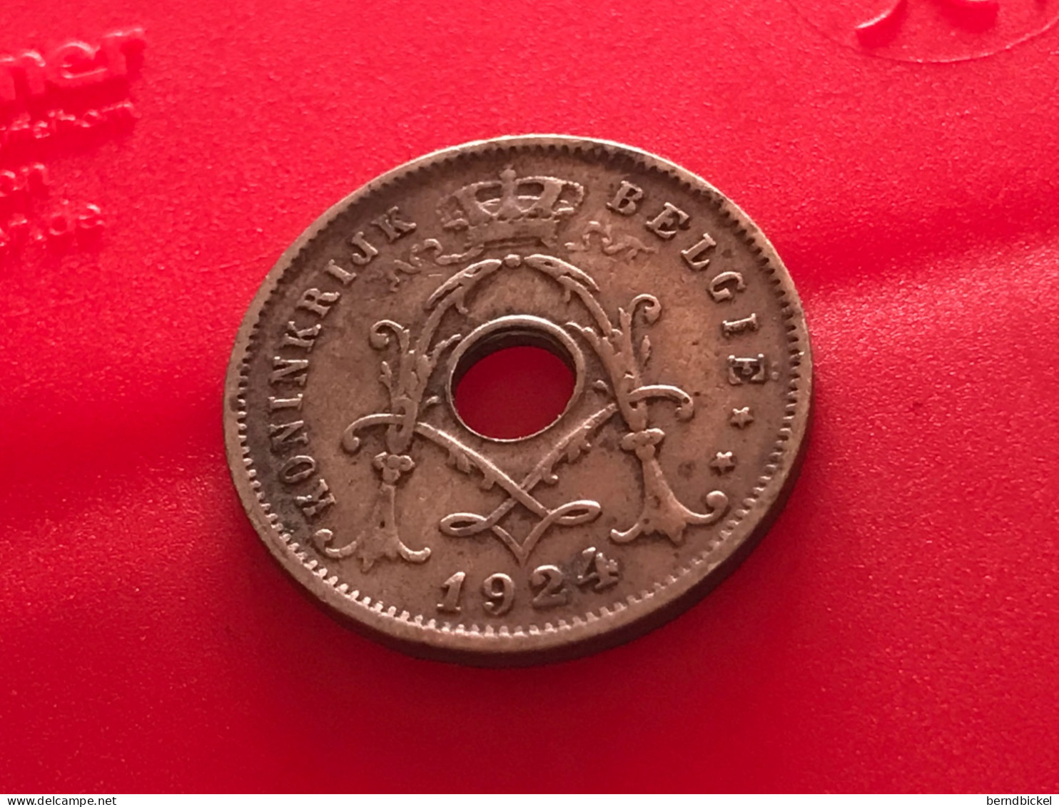 Münze Münzen Umlaufmünze Belgien 5 Centimes 1924 Belgie - 5 Cent