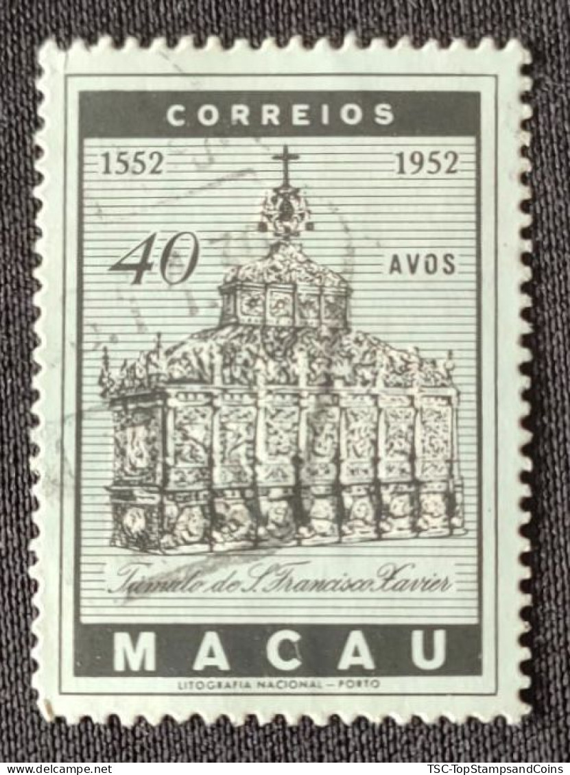 MAC5370U9 - 4th. Centenary Of The Death Of S. Francisco Xavier - 40 Avos Used Stamp - Macau - 1952 - Used Stamps