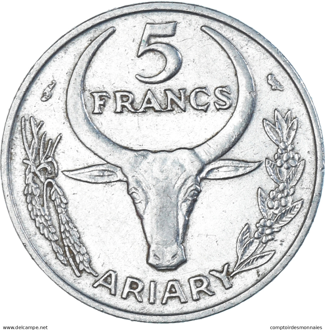 Monnaie, Madagascar, 5 Francs, Ariary, 1972 - Madagaskar