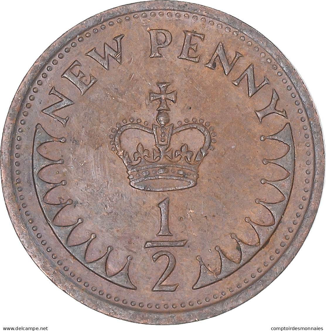 Monnaie, Grande-Bretagne, 1/2 New Penny, 1976 - 1/2 Penny & 1/2 New Penny